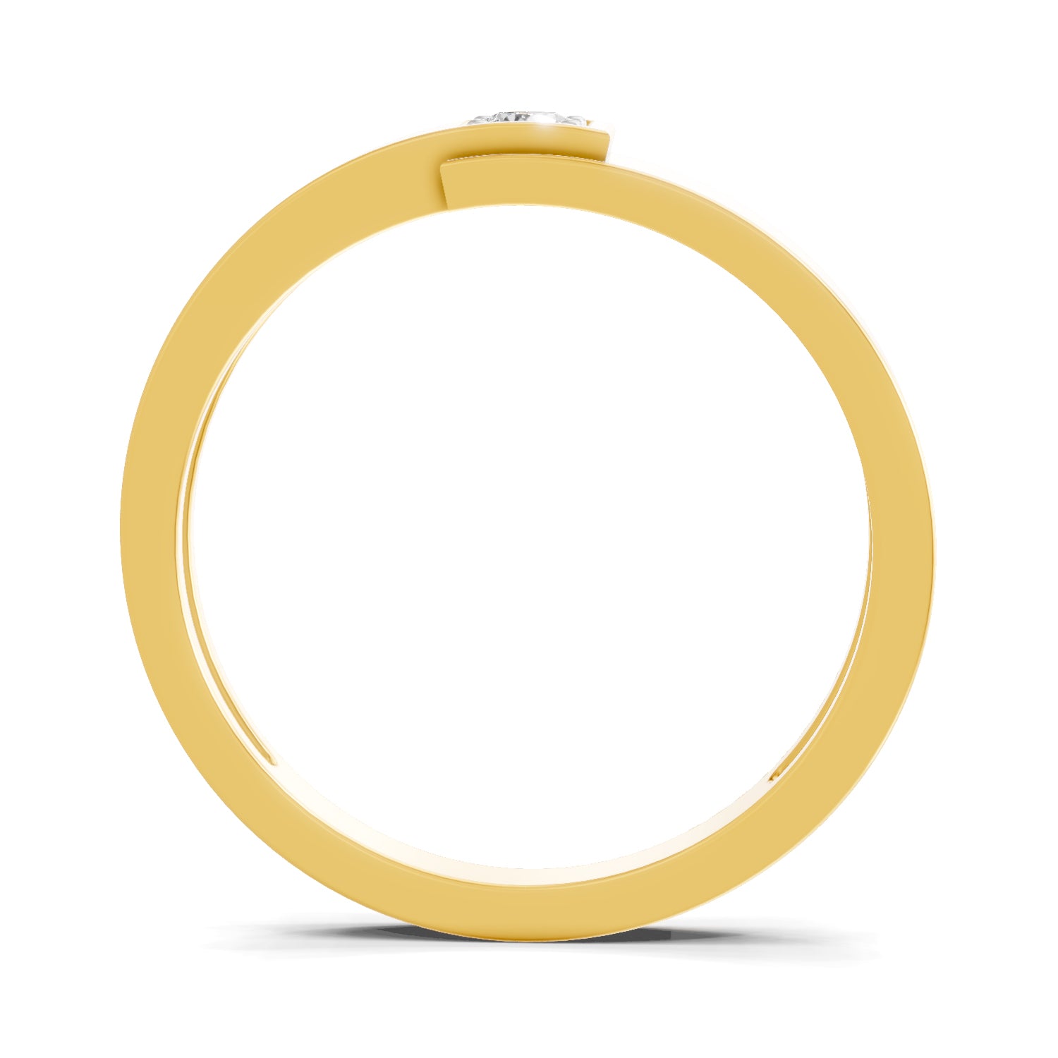 0.08 Carat  | 925 Sterling Silver Gold Plated Fashion Ring