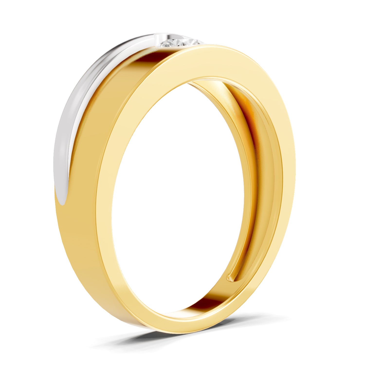 0.3 Carat  | 925 Sterling Silver Gold Plated Fashion Ring