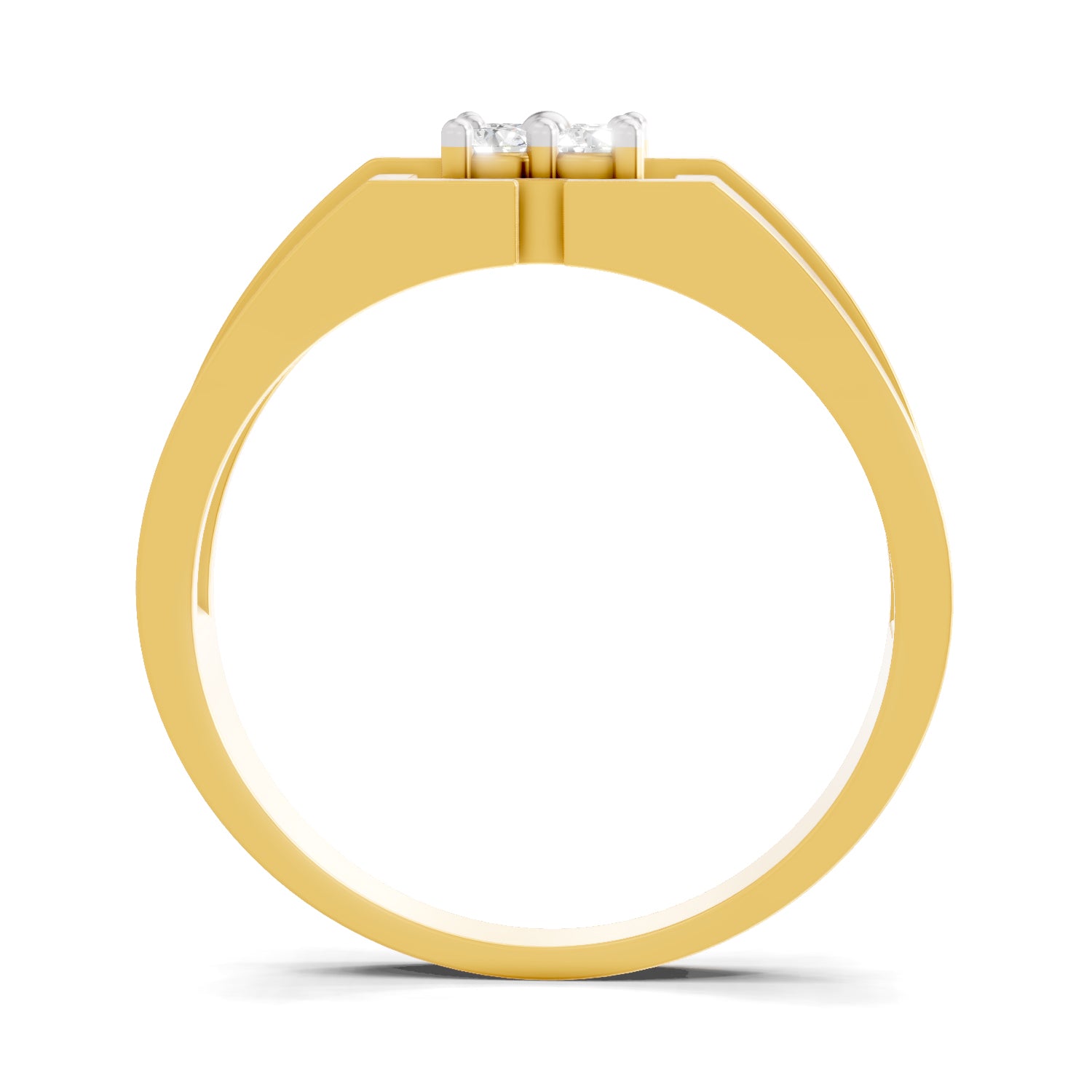 0.24 Carat  | 925 Sterling Silver Gold Plated Fashion Ring