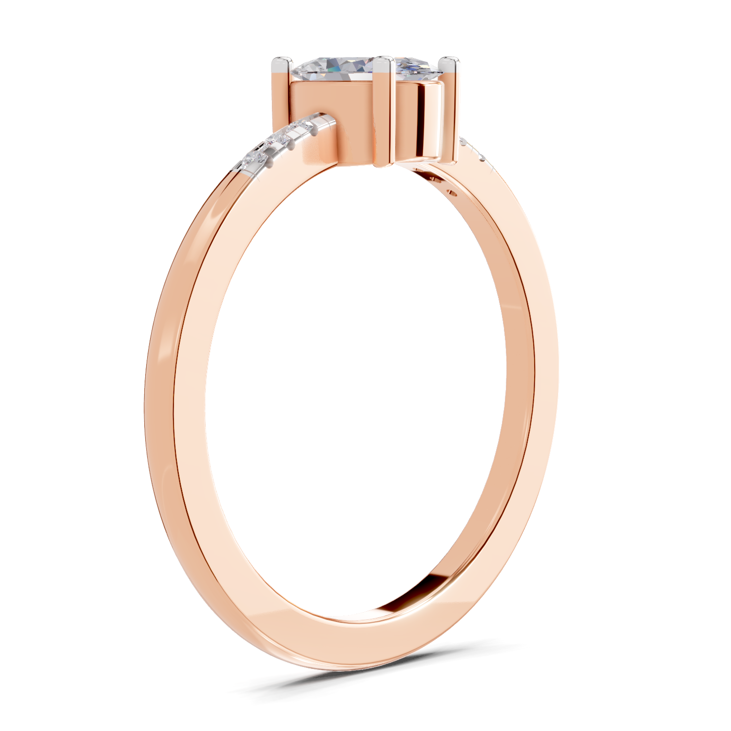 Lab Grown Diamond 1.03 Carat Lumora Promise Engagement Ring | 14K Rose Gold