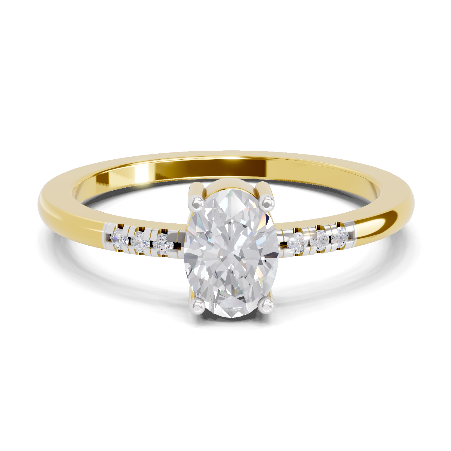 Lab Grown Diamond 1.03 Carat Lumora Promise Engagement Ring | 14K Yellow Gold