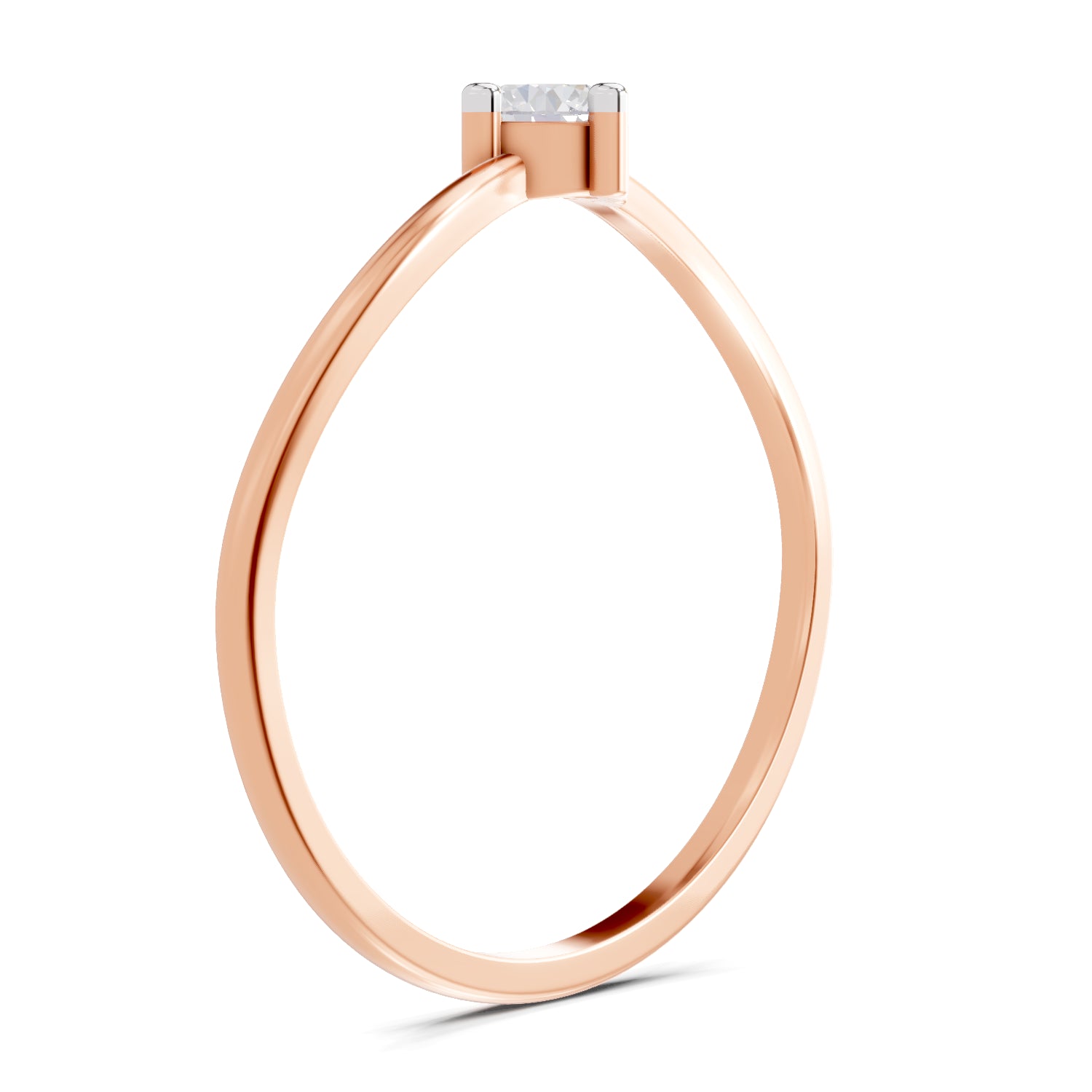 0.18 Carat Celestial Twist Diamond Engagement Ring | 14K Rose Gold