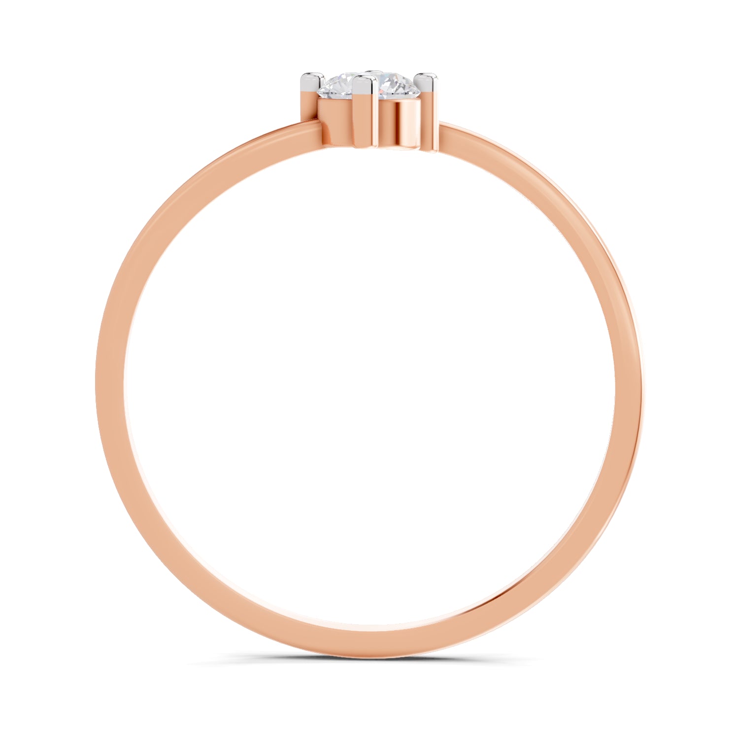 0.18 Carat Celestial Twist Diamond Engagement Ring | 14K Rose Gold