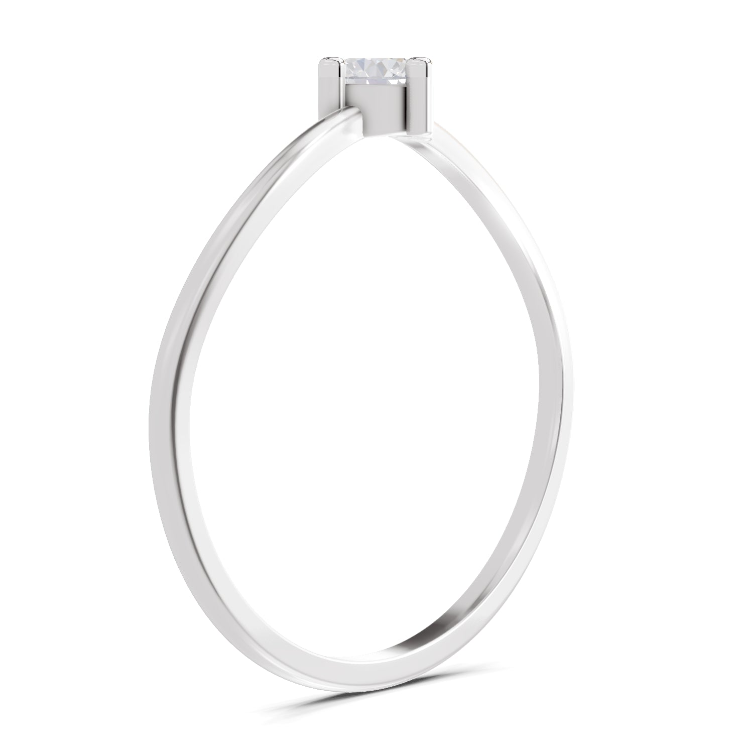 0.18 Carat Celestial Twist Diamond Engagement Ring | 14K White Gold