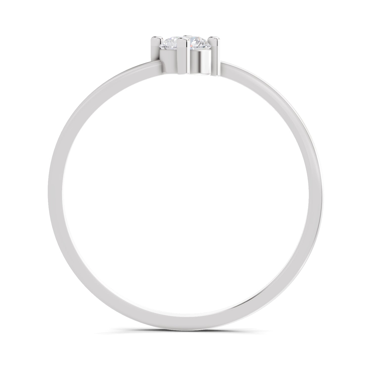 0.18 Carat Celestial Twist Diamond Engagement Ring | 14K White Gold