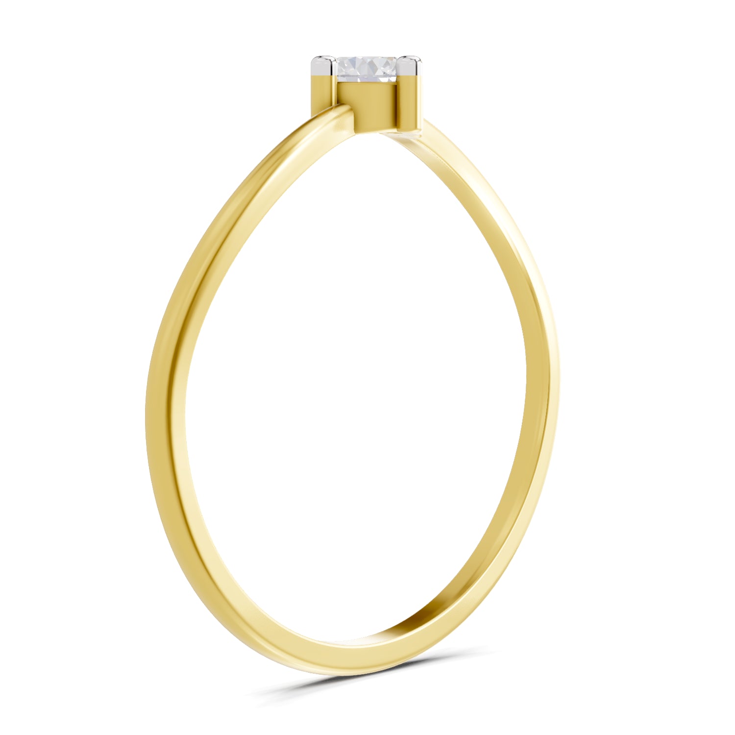 0.18 Carat Celestial Twist Diamond Engagement Ring | 14K Yellow Gold