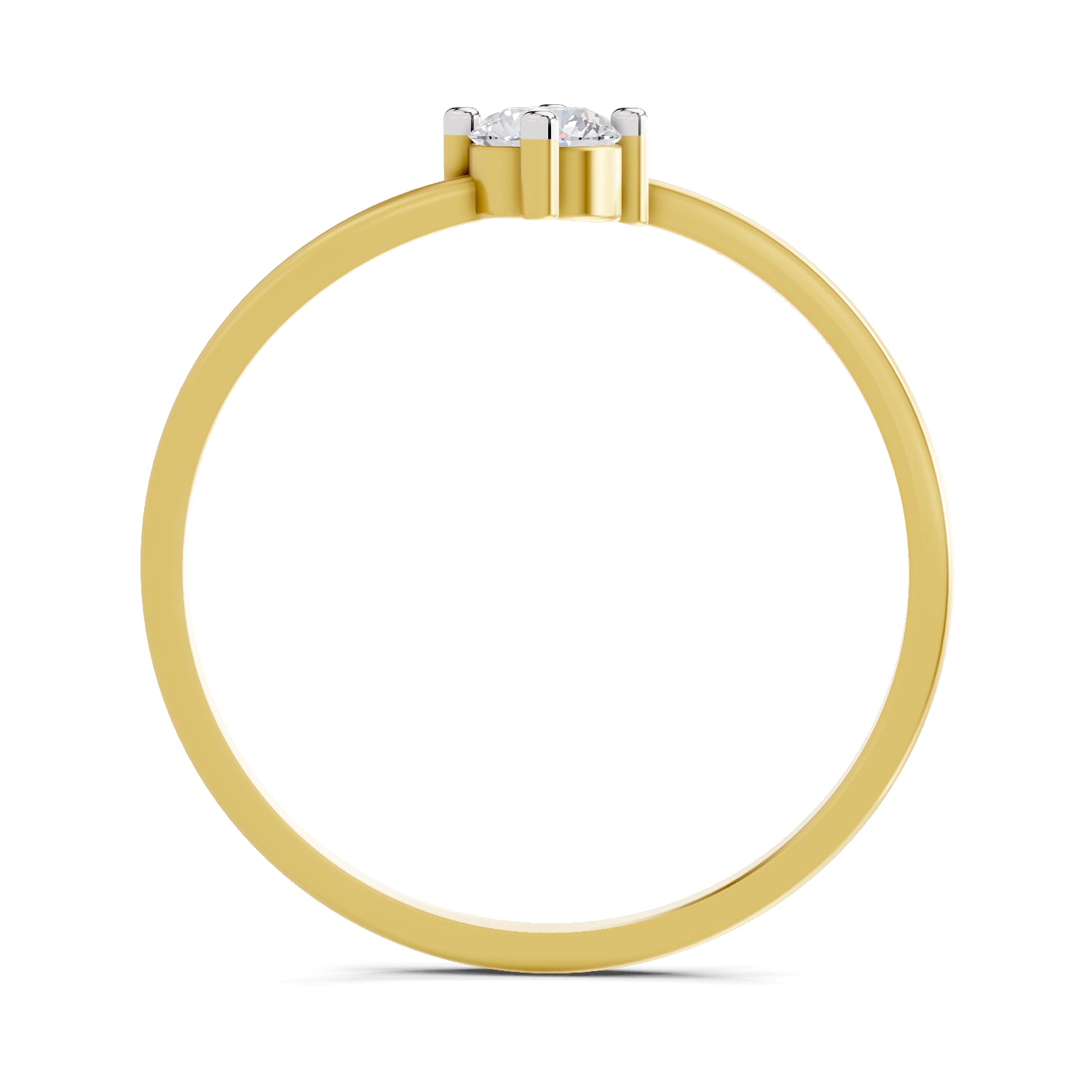 0.18 Carat Celestial Twist Diamond Engagement Ring | 14K Yellow Gold