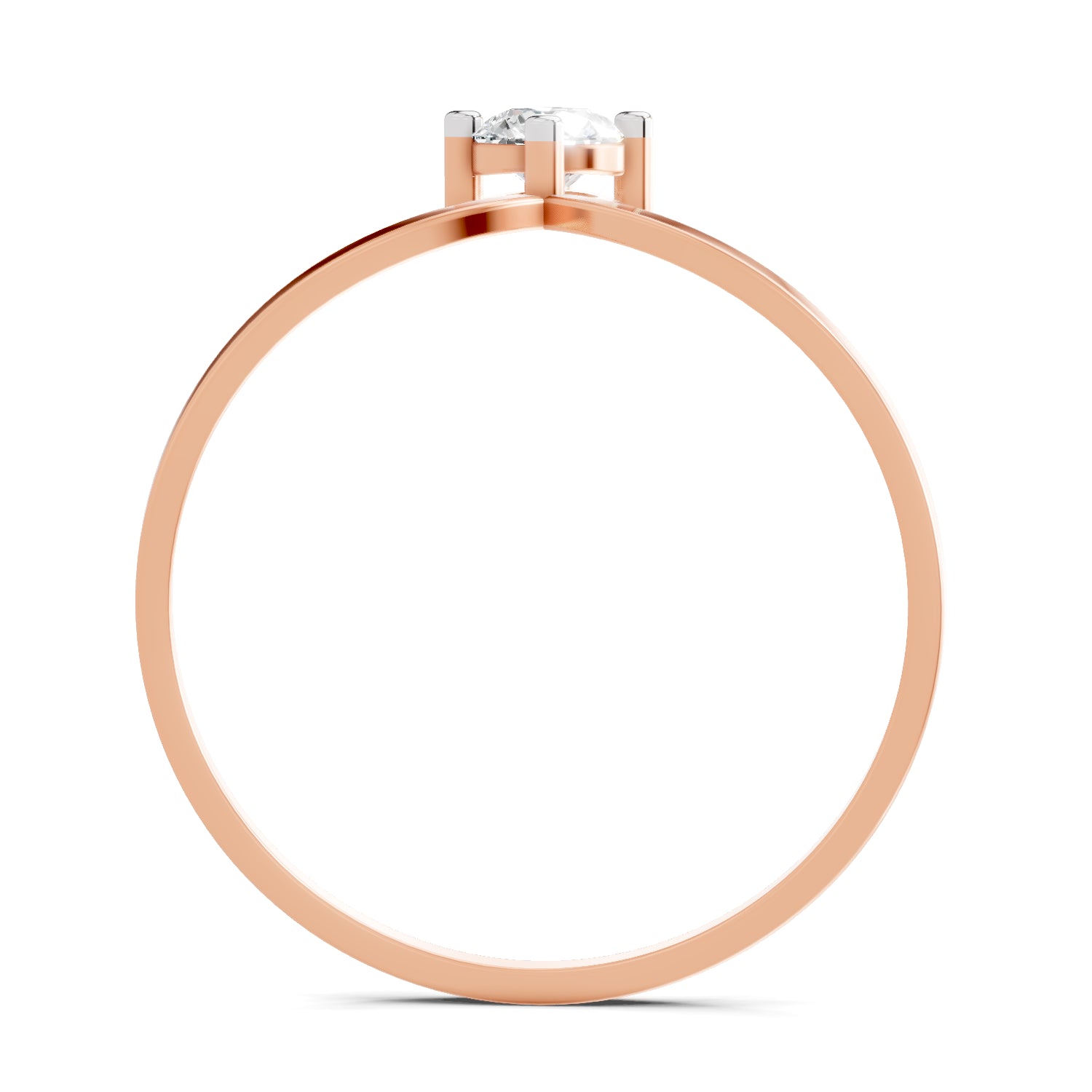 0.18 Carat Diamond Engagement Ring | 14K Rose Gold