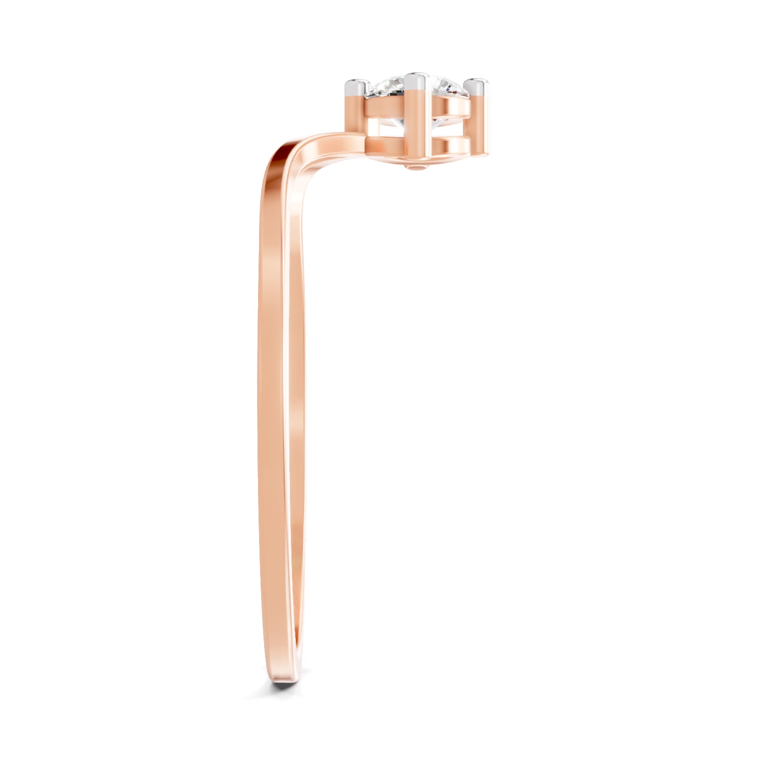 0.18 Carat Diamond Engagement Ring | 14K Rose Gold