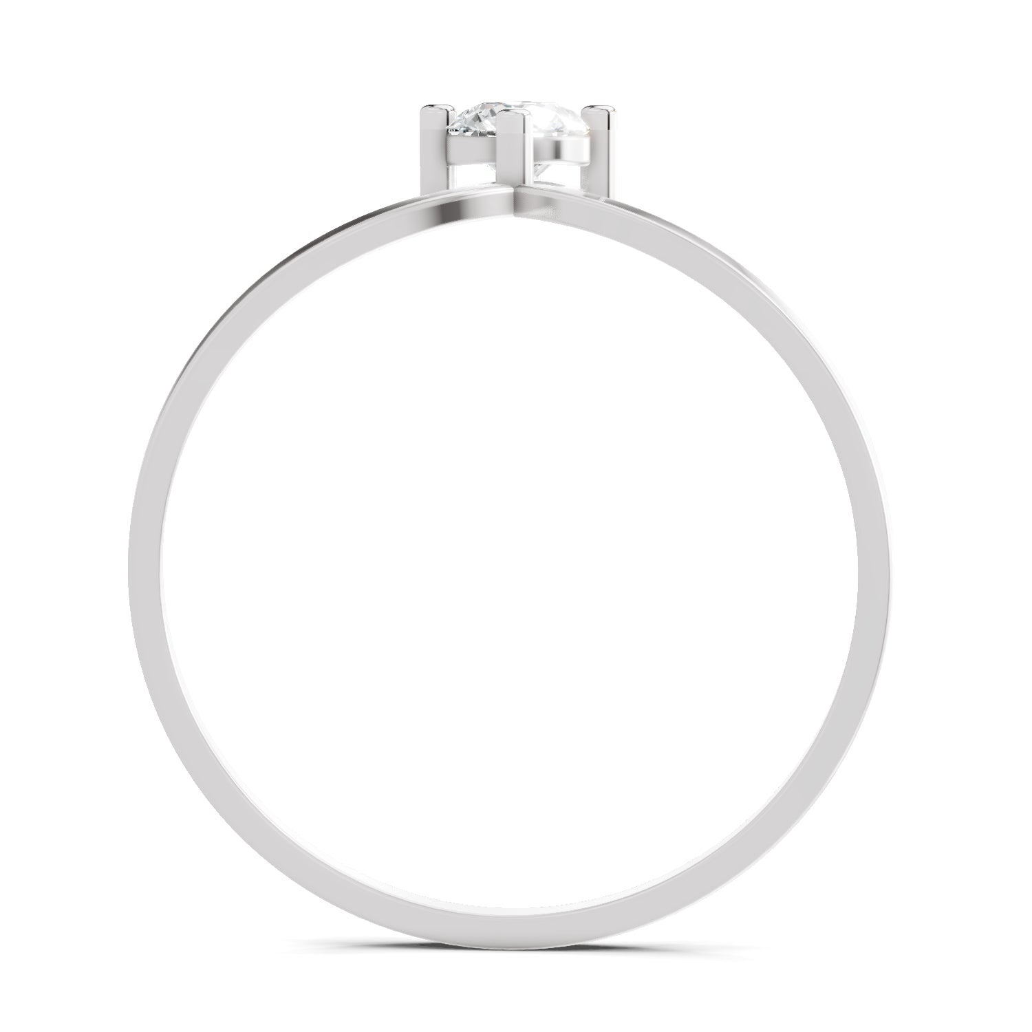 0.18 Carat Diamond Engagement Ring | 14K White Gold