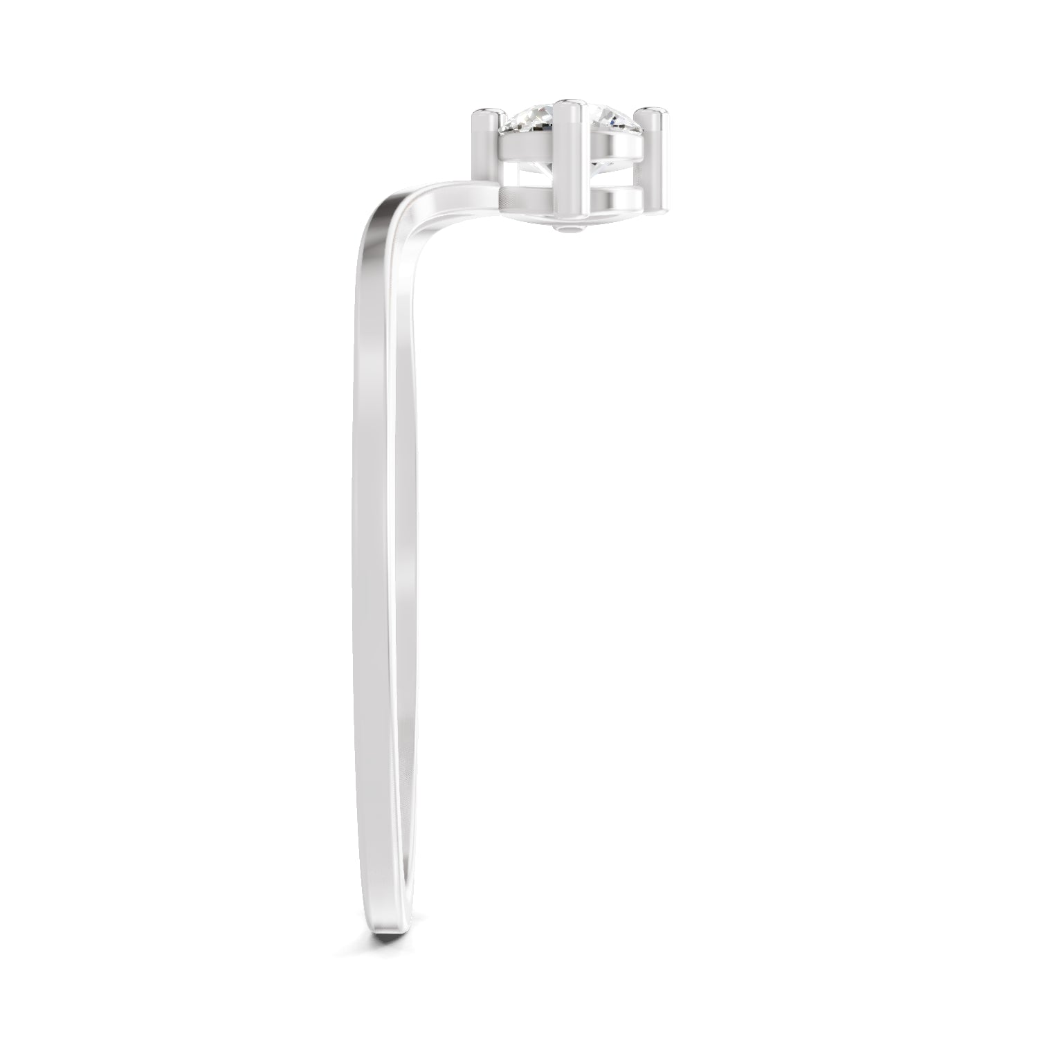 0.18 Carat Diamond Engagement Ring | 14K White Gold