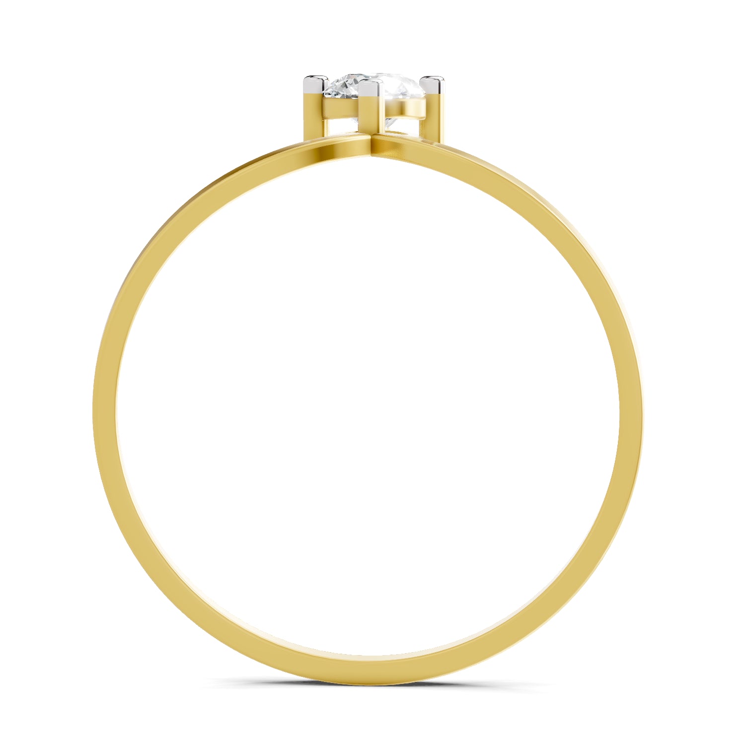 0.18 Carat Diamond Engagement Ring | 14K Yellow Gold