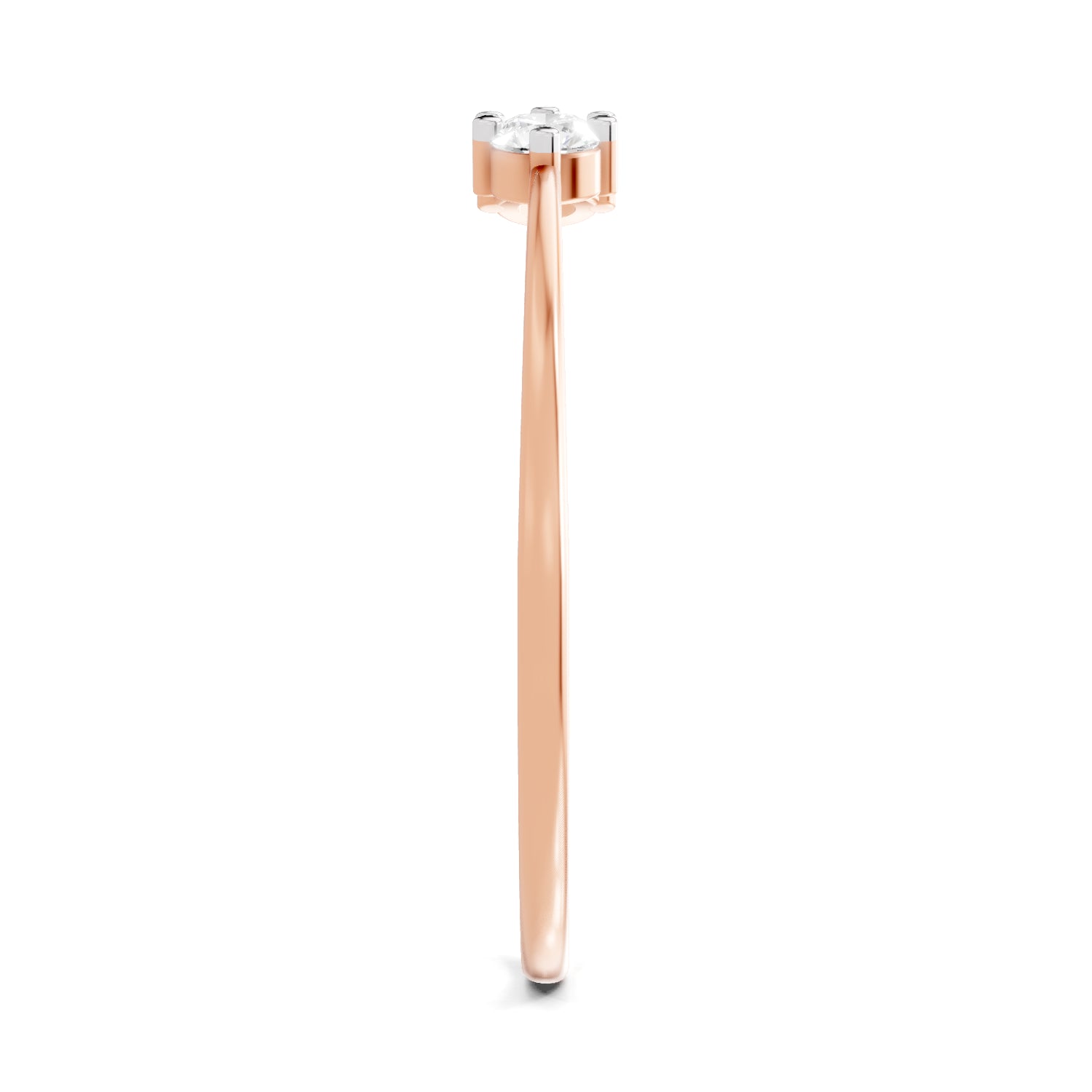 0.18 Carat Trinity Spark Diamond Engagement Ring | 14K Rose Gold