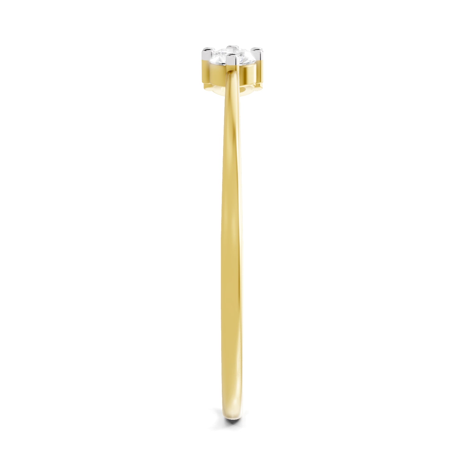 0.18 Carat Trinity Spark Diamond Engagement Ring | 14K Yellow Gold
