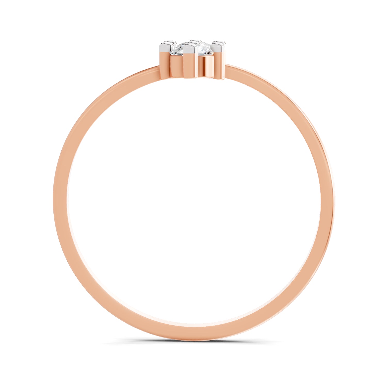 0.17 Carat Twin Flames Diamond Engagement Ring | 14K Rose Gold