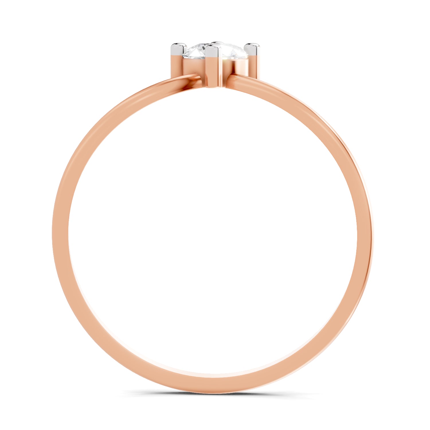 Sparkles Lab Grown Diamond 0.25 Carat Luna Solitaire Diamond Engagement Ring | 14K Rose Gold