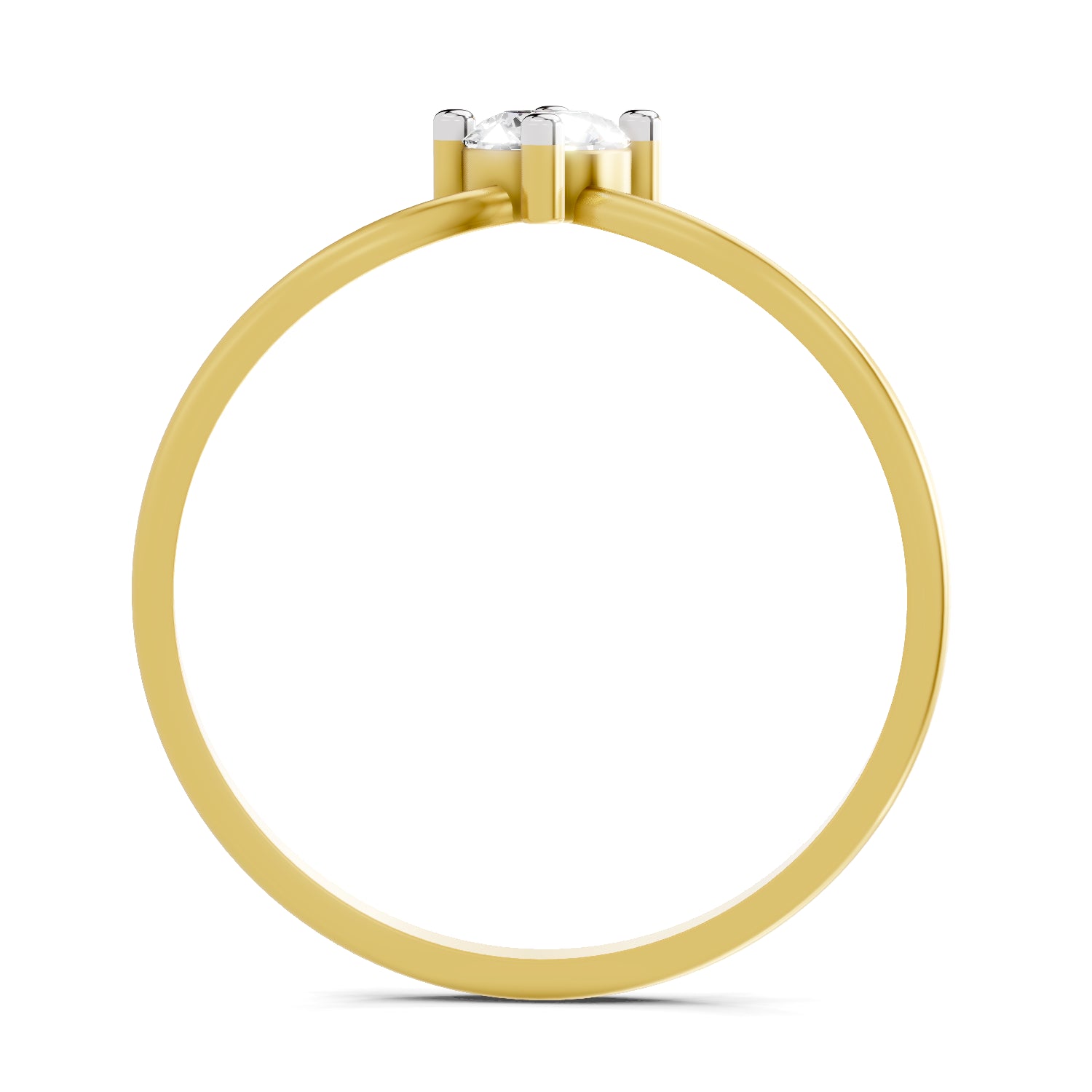 0.25 Carat Luna Solitaire Diamond Engagement Ring | 14K Yellow Gold