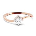 Sparkles Lab Grown Diamond 0.25 Carat Diamond Engagement Ring | 14K Rose Gold