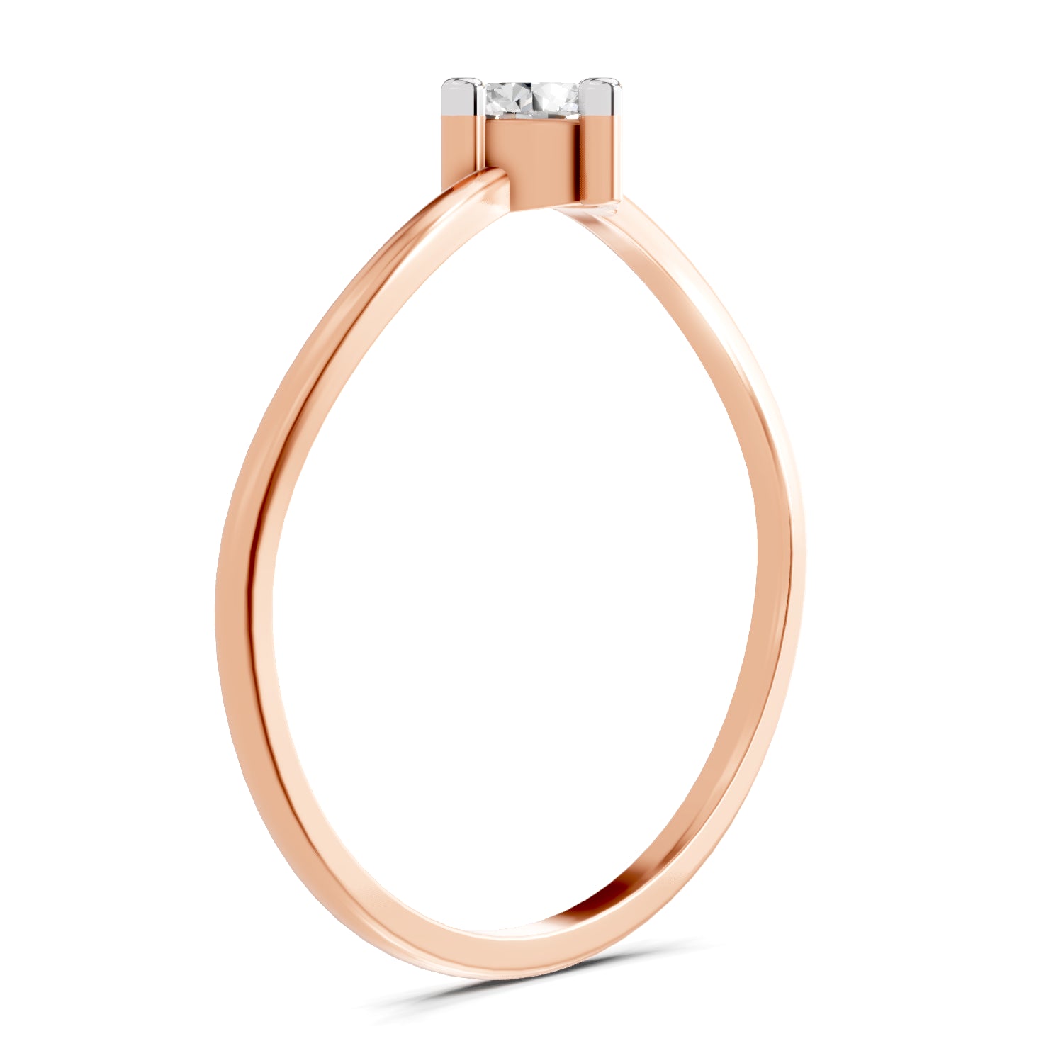 0.25 Carat Diamond Engagement Ring | 14K Rose Gold