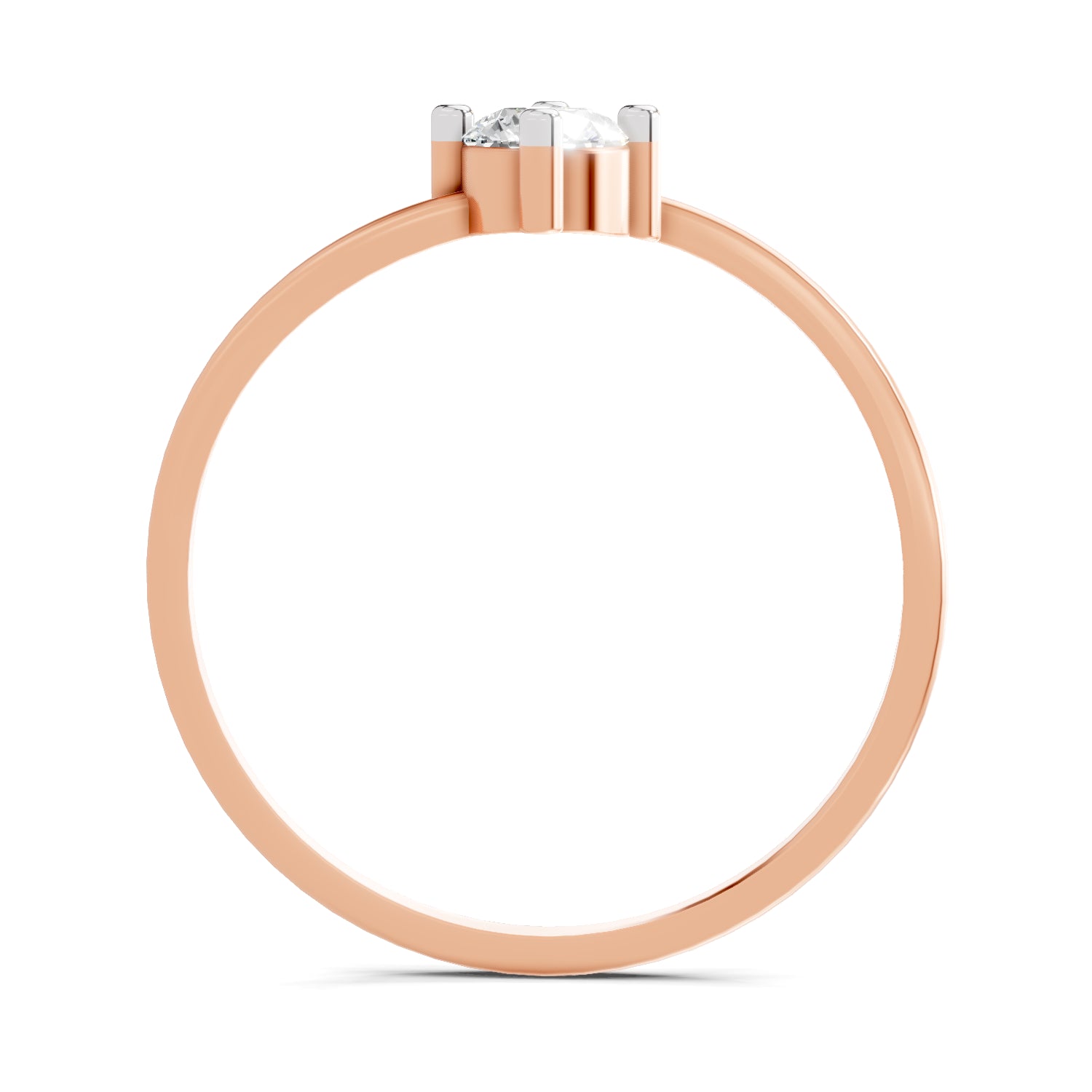 Sparkles Lab Grown Diamond 0.25 Carat Diamond Engagement Ring | 14K Rose Gold