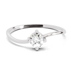 0.25 Carat Solitaire Lab Grown Diamond Ring In 14K Gold