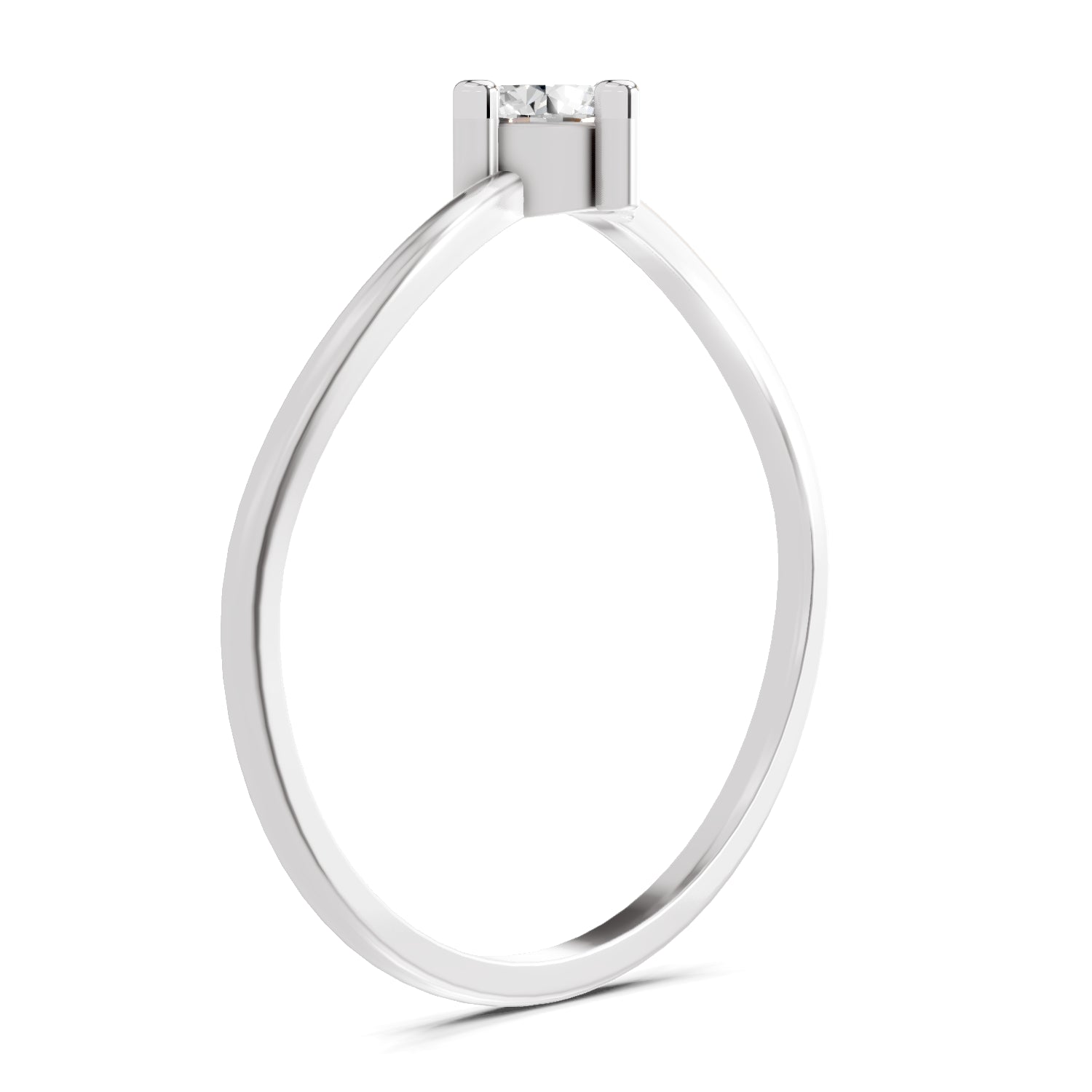 0.25 Carat Diamond Engagement Ring | 14K White Gold