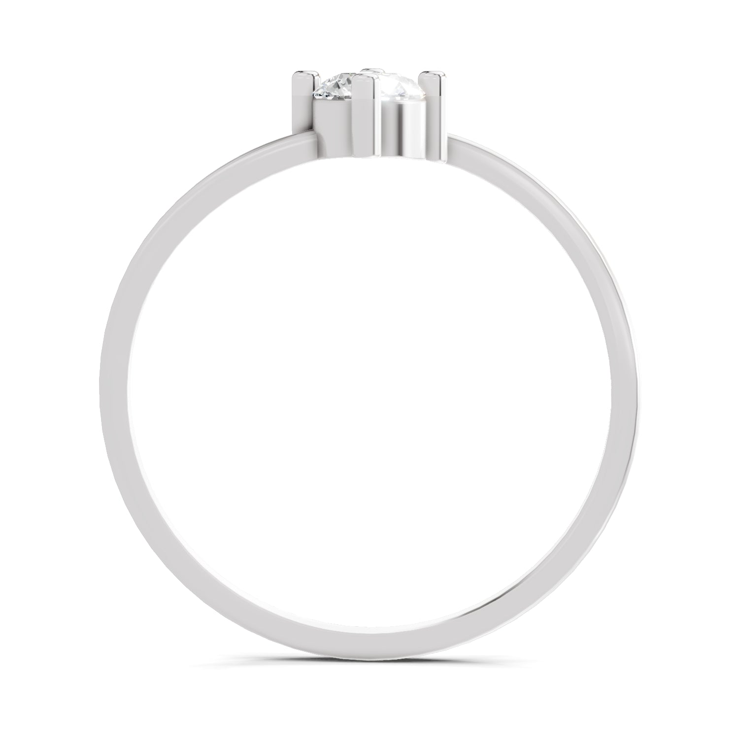 0.25 Carat Diamond Engagement Ring | 14K White Gold