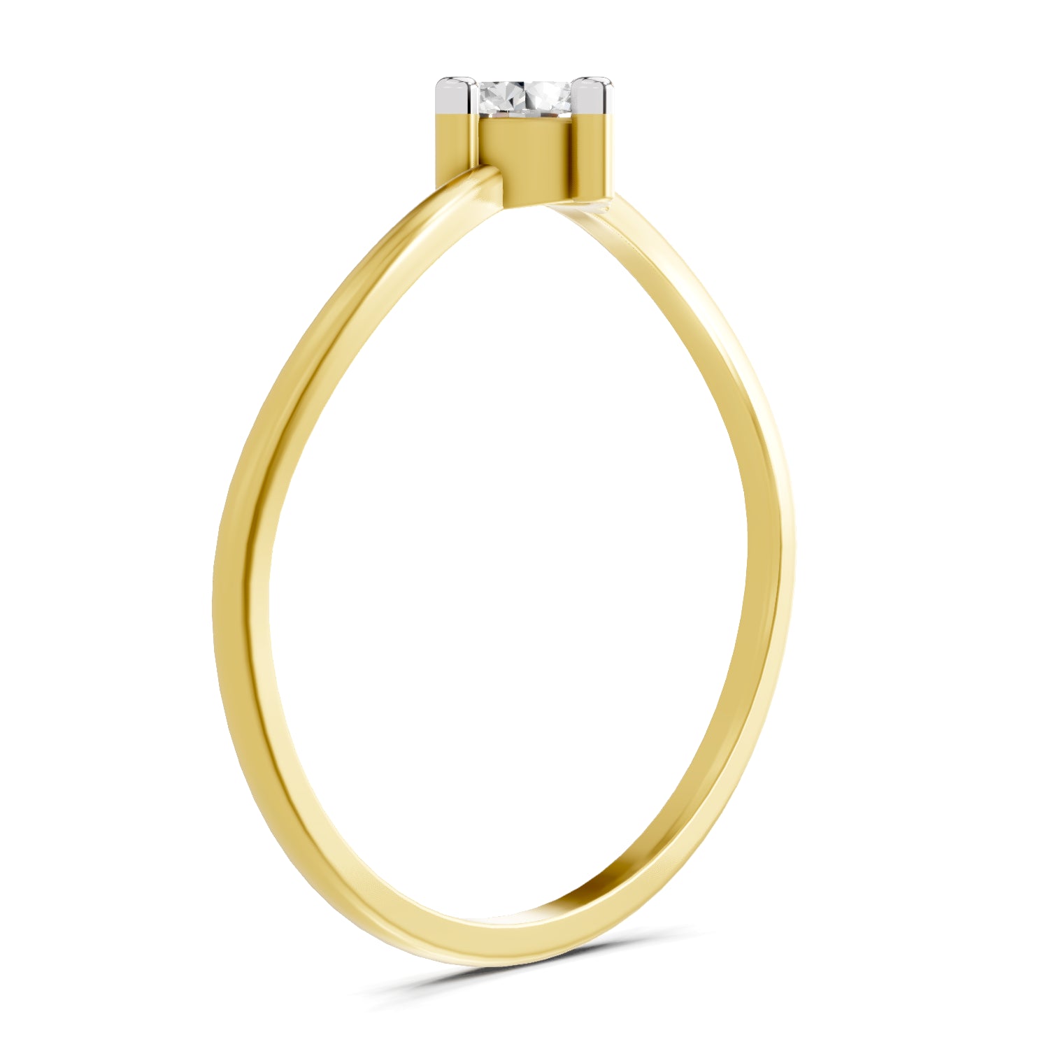 0.25 Carat Diamond Engagement Ring | 14K Yellow Gold
