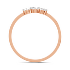 Sparkles Lab Grown Diamond 0.24 Carat 3 Stone Ring| 14K Rose Gold