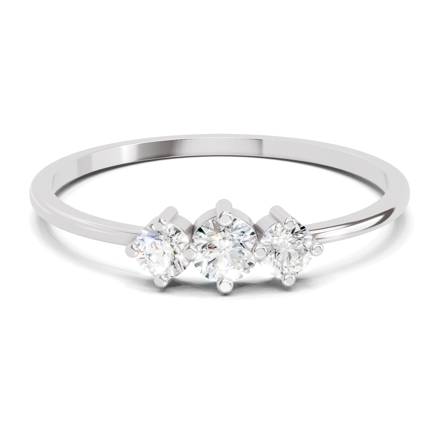0.24 Carat Diamond Engagement Ring | 14K White Gold