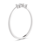 Sparkles Lab Grown Diamond 0.24 Carat 3 Stone Ring| 14K White Gold