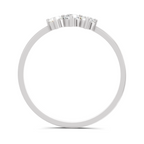 Sparkles Lab Grown Diamond 0.24 Carat 3 Stone Ring| 14K White Gold