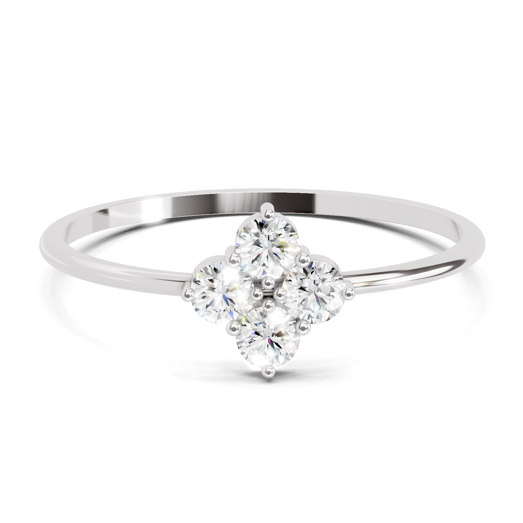 Sparkles Lab Grown Diamond 0.24 Carat Diamond Engagement Ring | 14K White Gold