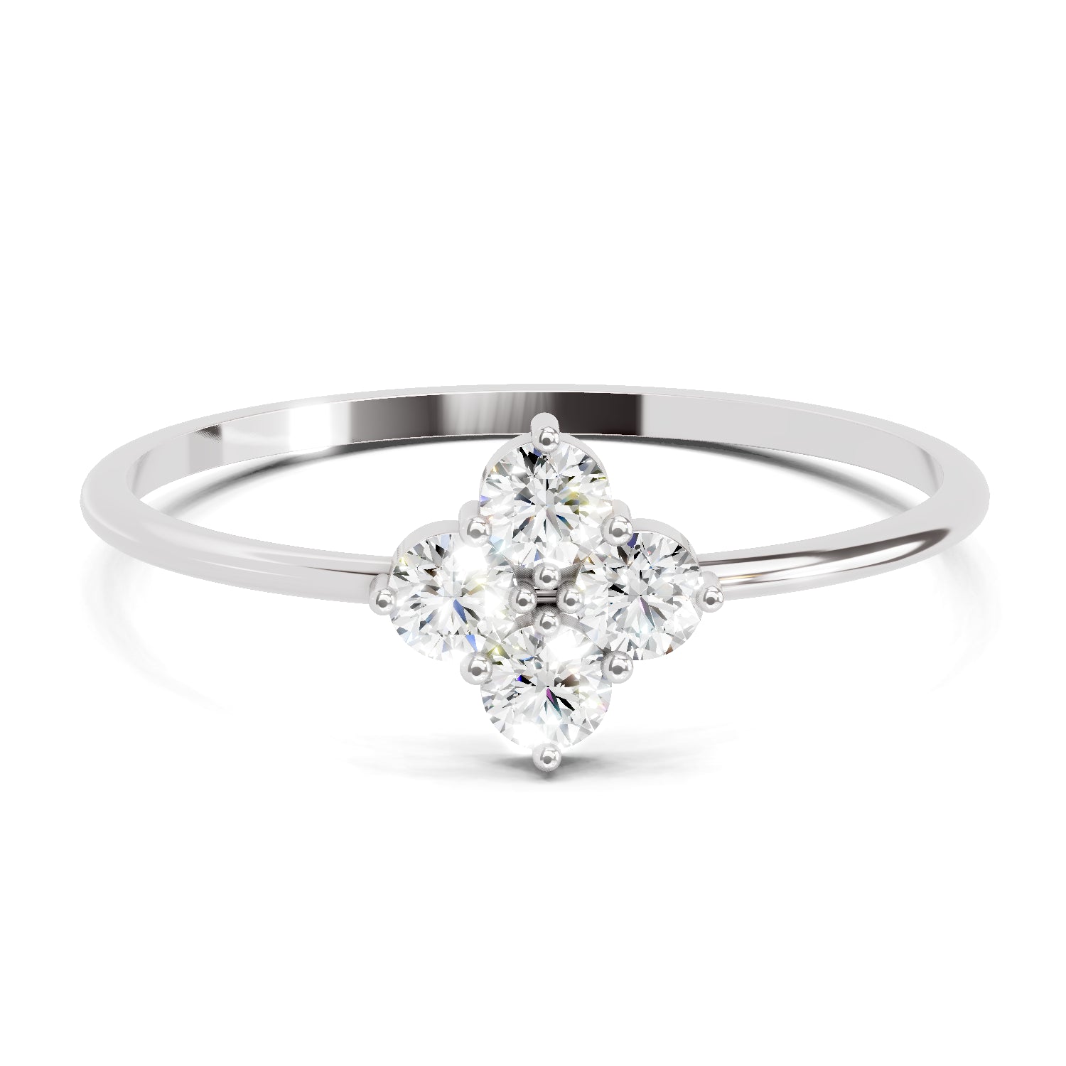 Sparkles Lab Grown Diamond 0.24 Carat Diamond Engagement Ring | 14K White Gold