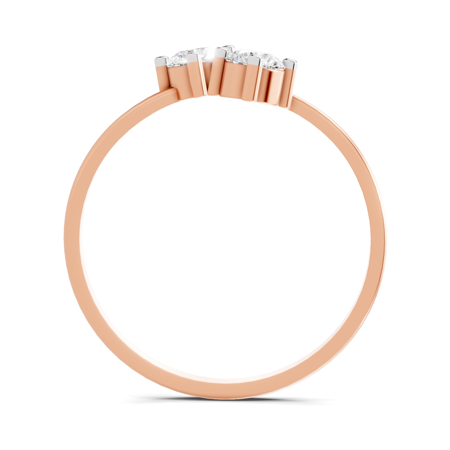 Sparkles Lab Grown Diamond 0.29 Carat Eternal Duo Diamond Engagement Ring | 14K Rose Gold