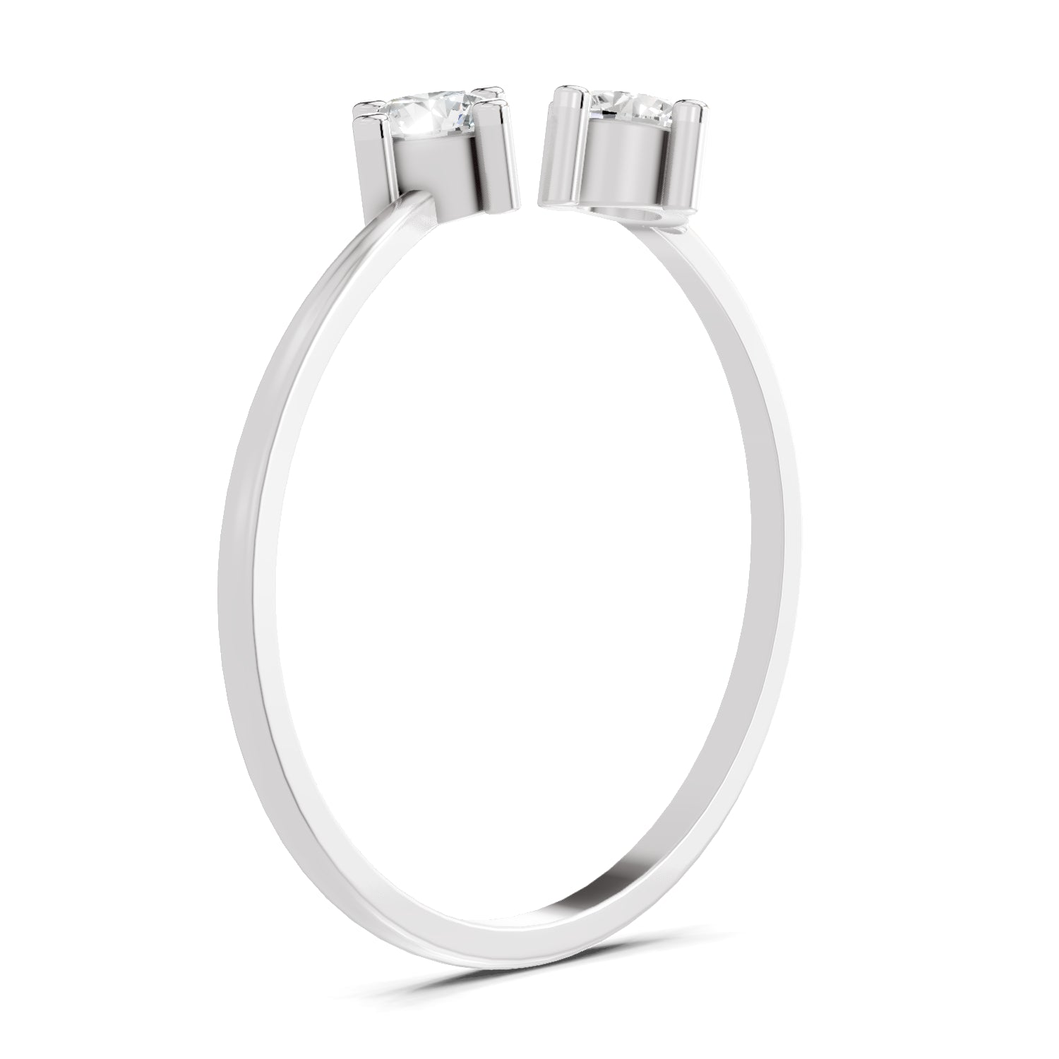 Sparkles Lab Grown Diamond 0.29 Carat Eternal Duo Diamond Engagement Ring | 14K White Gold