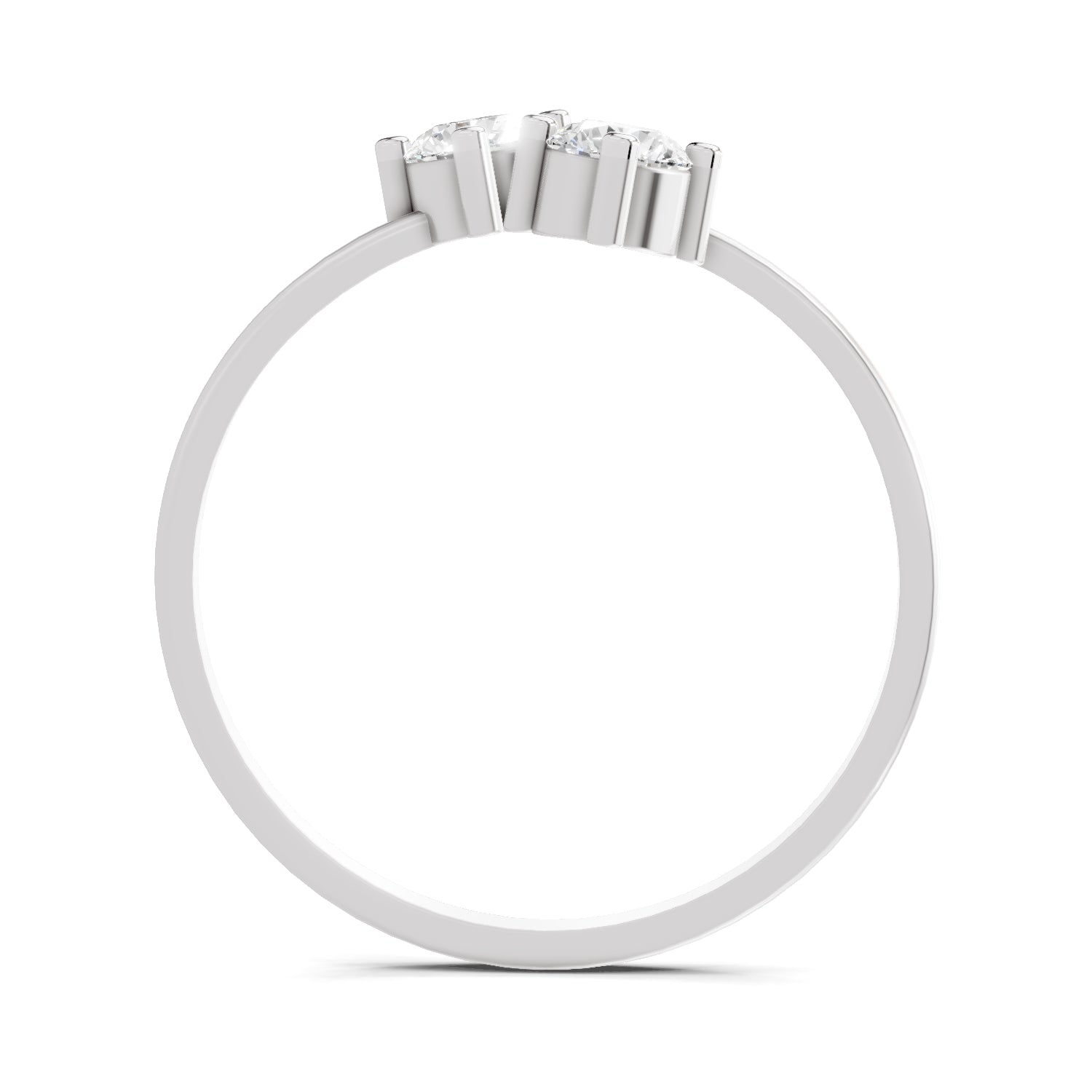 Sparkles Lab Grown Diamond 0.29 Carat Eternal Duo Diamond Engagement Ring | 14K White Gold