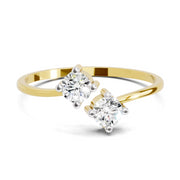 0.29 Carat Eternal Duo Diamond Engagement Ring | 14K Yellow Gold