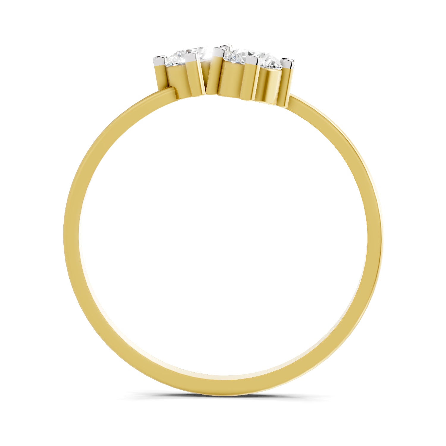 Sparkles Lab Grown Diamond 0.29 Carat Eternal Duo Diamond Engagement Ring | 14K Yellow Gold