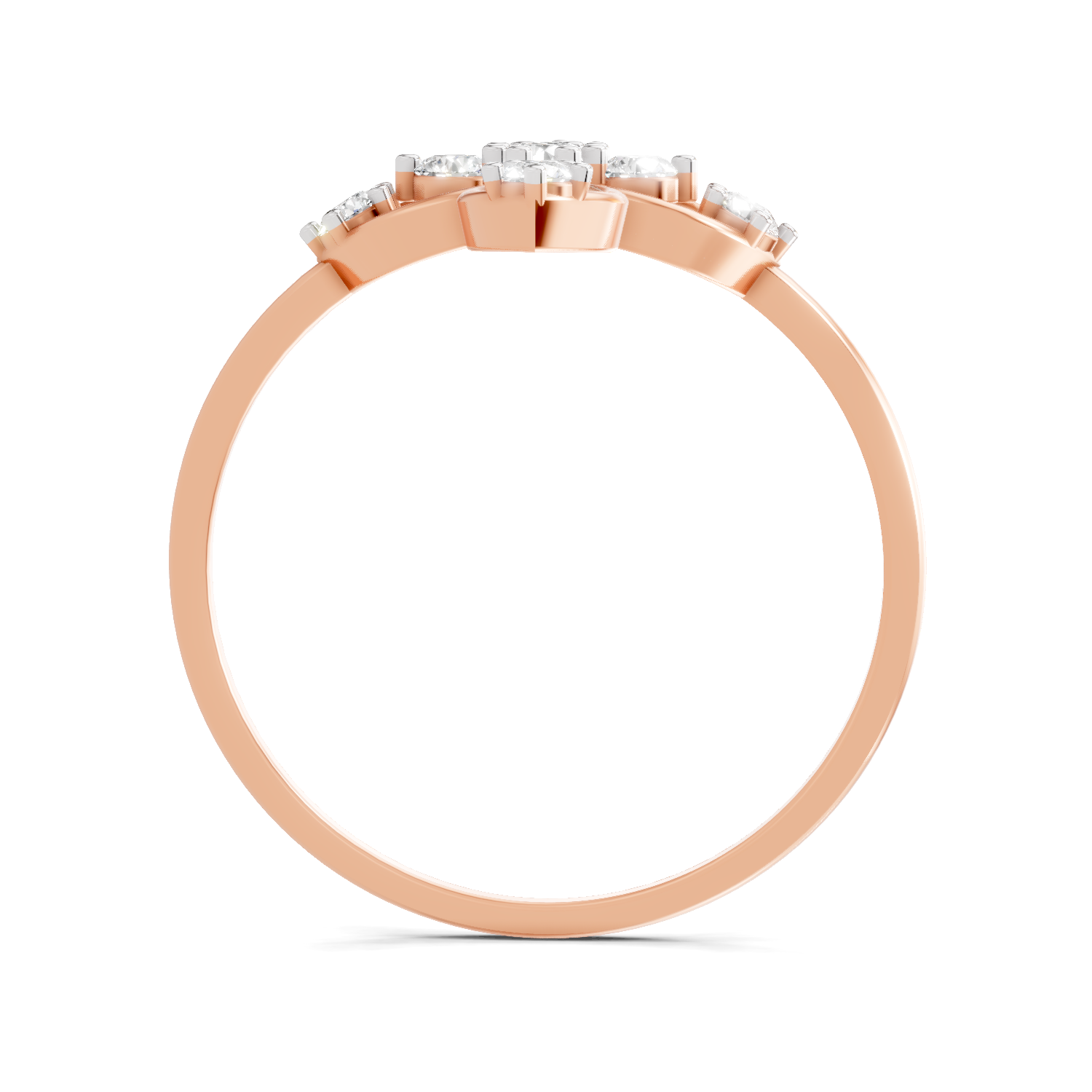 Sparkles Lab Grown Diamond 0.31 Four Petal Ring| 14K Rose Gold