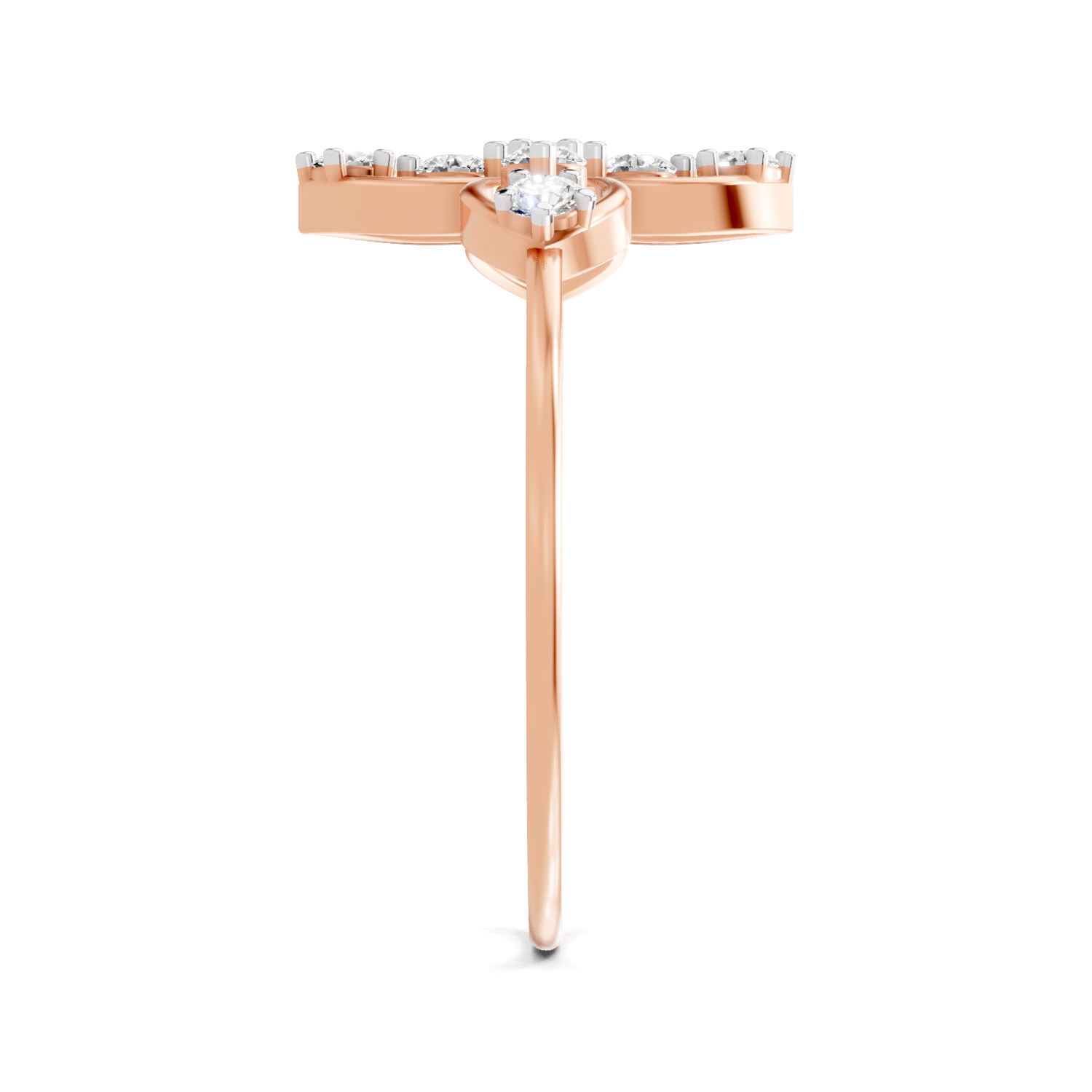 Sparkles Lab Grown Diamond 0.31 Four Petal Ring| 14K Rose Gold