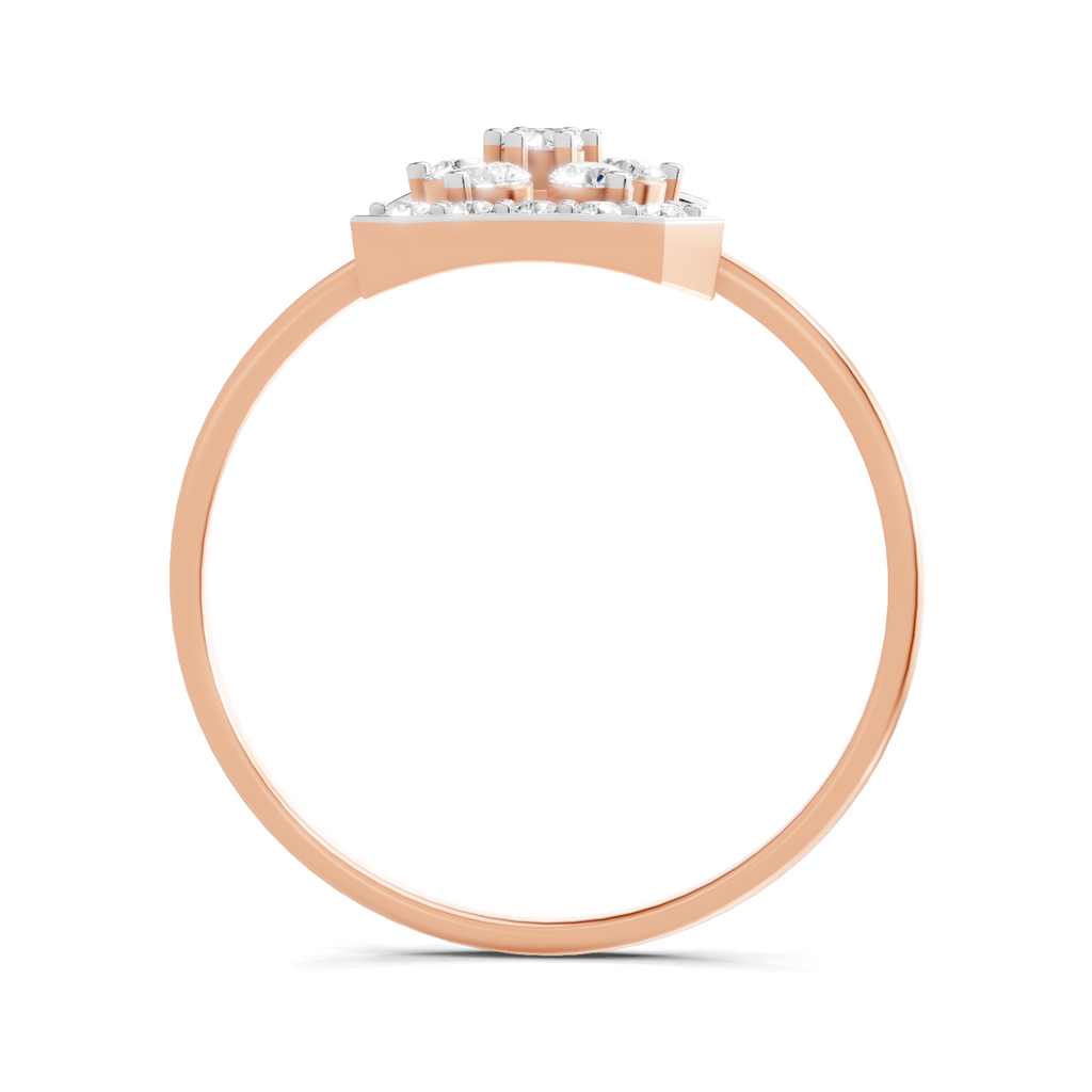 Sparkles Lab Grown Diamond 0.3 Dazzle Bloom Ring| 14K Rose Gold