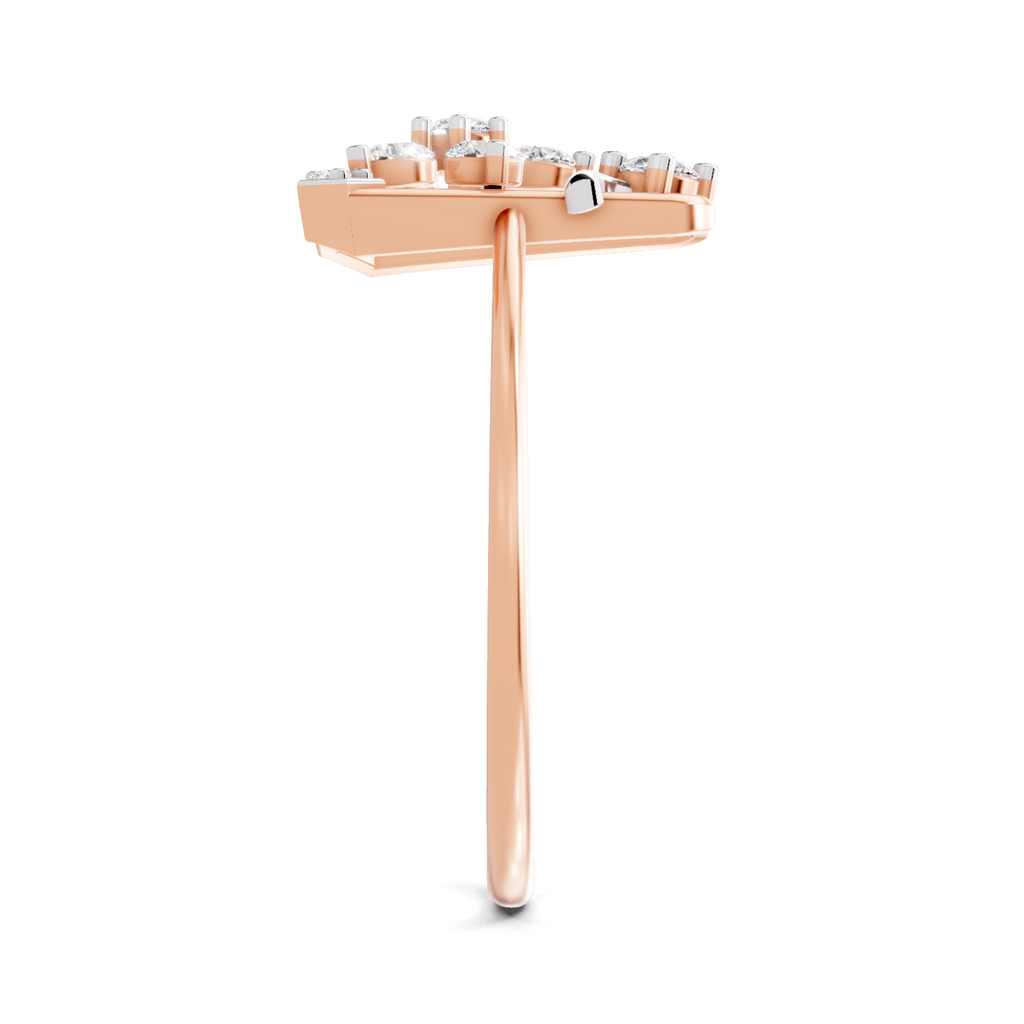 Sparkles Lab Grown Diamond 0.3 Dazzle Bloom Ring| 14K Rose Gold