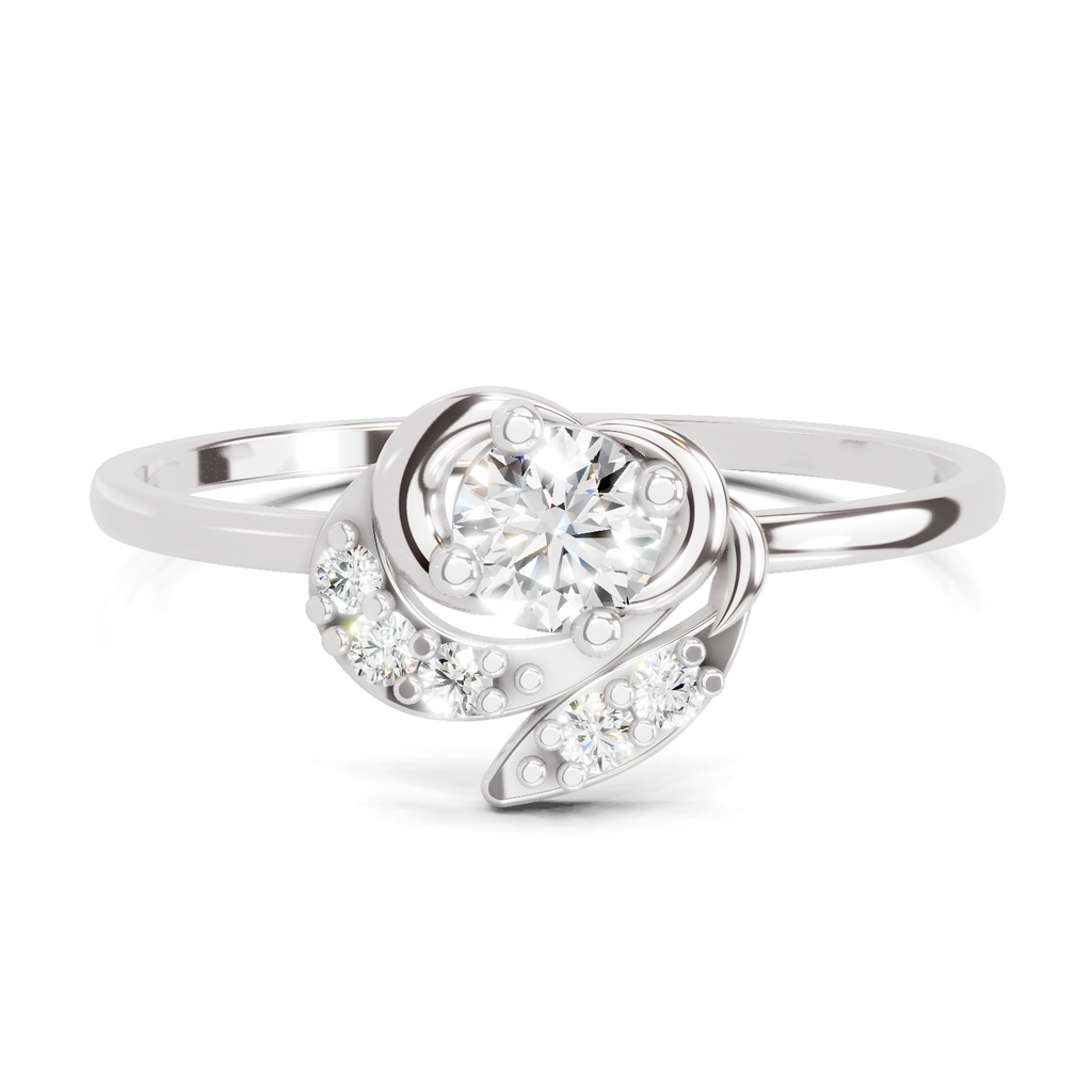 Sparkles Lab Grown Diamond 0.25 Blossom Ring| 14K White Gold
