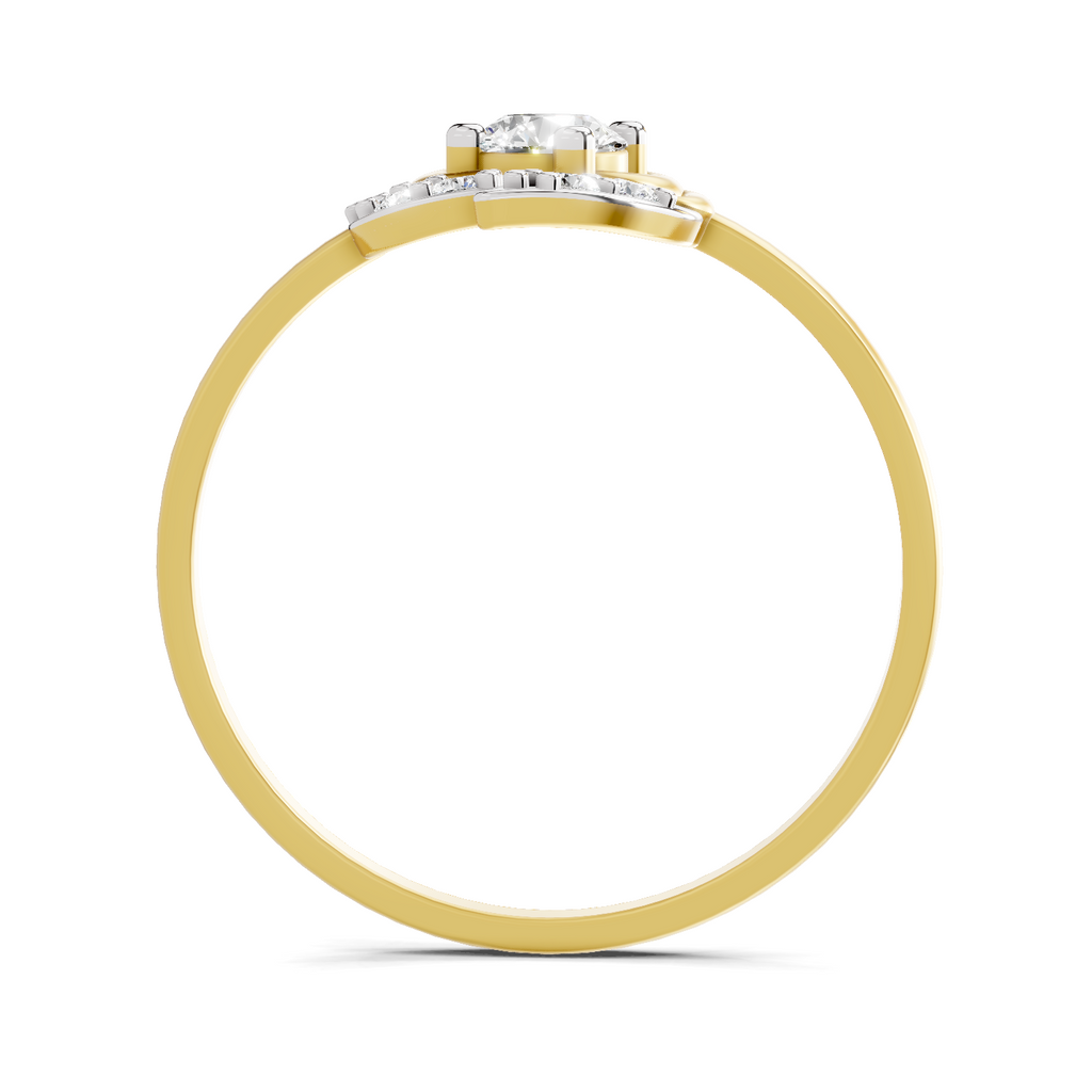 Sparkles Lab Grown Diamond 0.25 Blossom Ring| 14K Yellow Gold