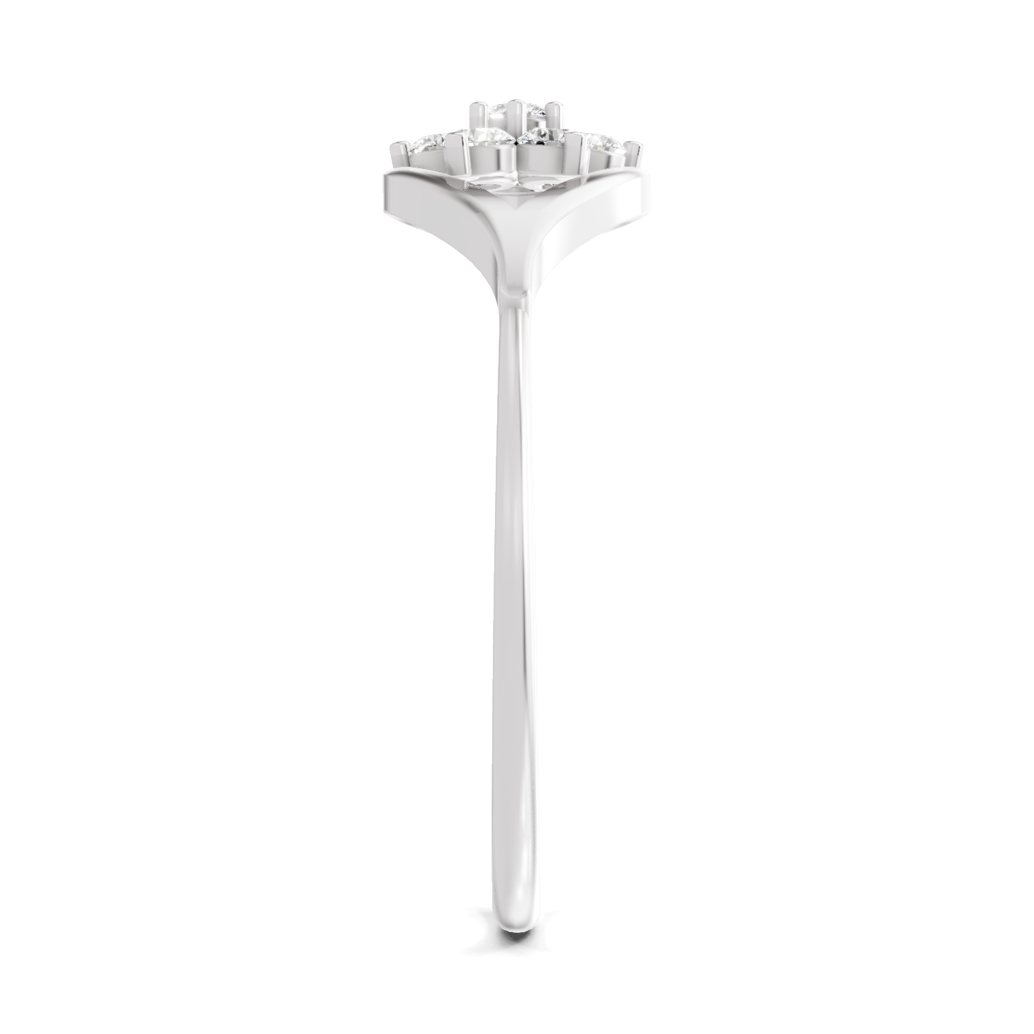 Sparkles Lab Grown Diamond 0.2 Cluster Ring| 14K White Gold