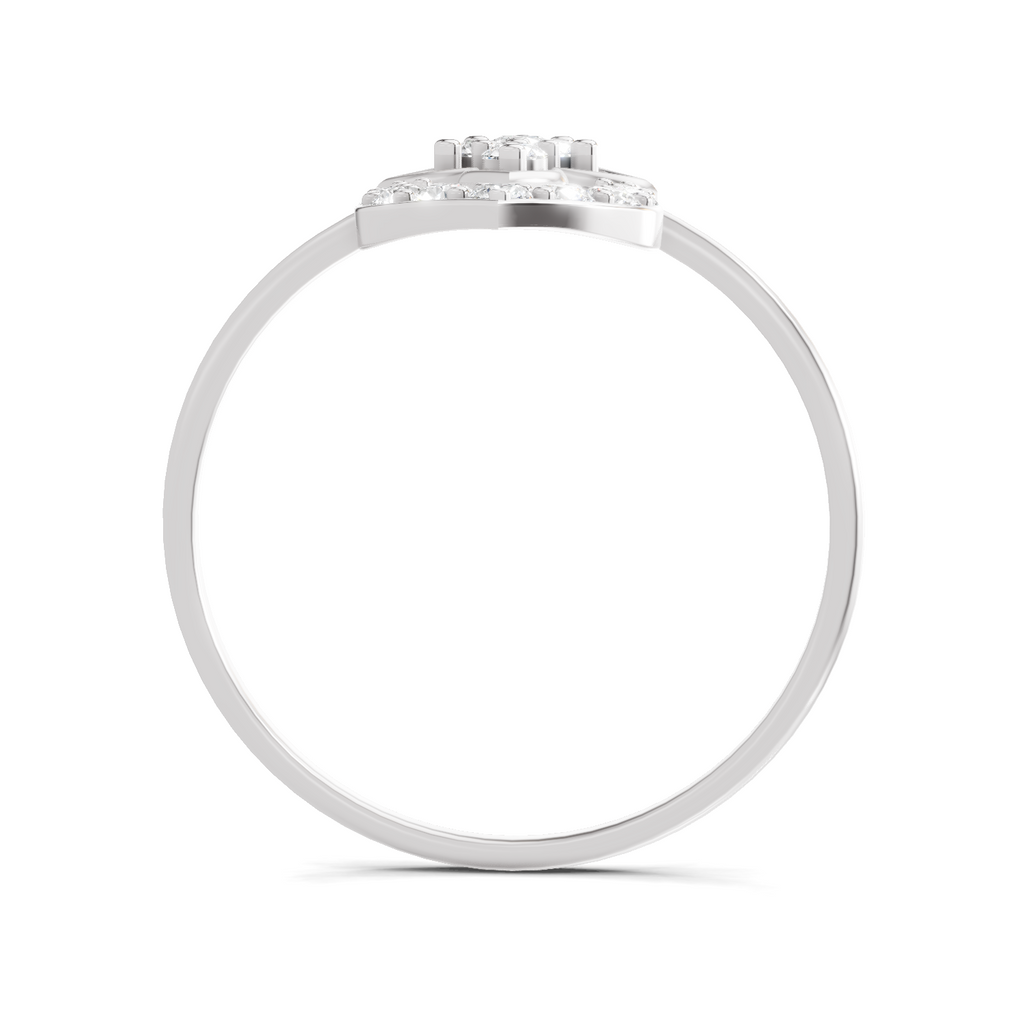 Sparkles Lab Grown Diamond 0.25 Carat Lotus Diamond Ring| 14K White Gold