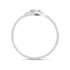 Sparkles Lab Grown Diamond 0.25 Carat Lotus Diamond Ring| 14K White Gold