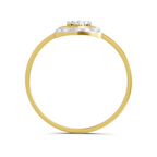 Sparkles Lab Grown Diamond 0.25 Carat Lotus Diamond Ring| 14K Yellow Gold