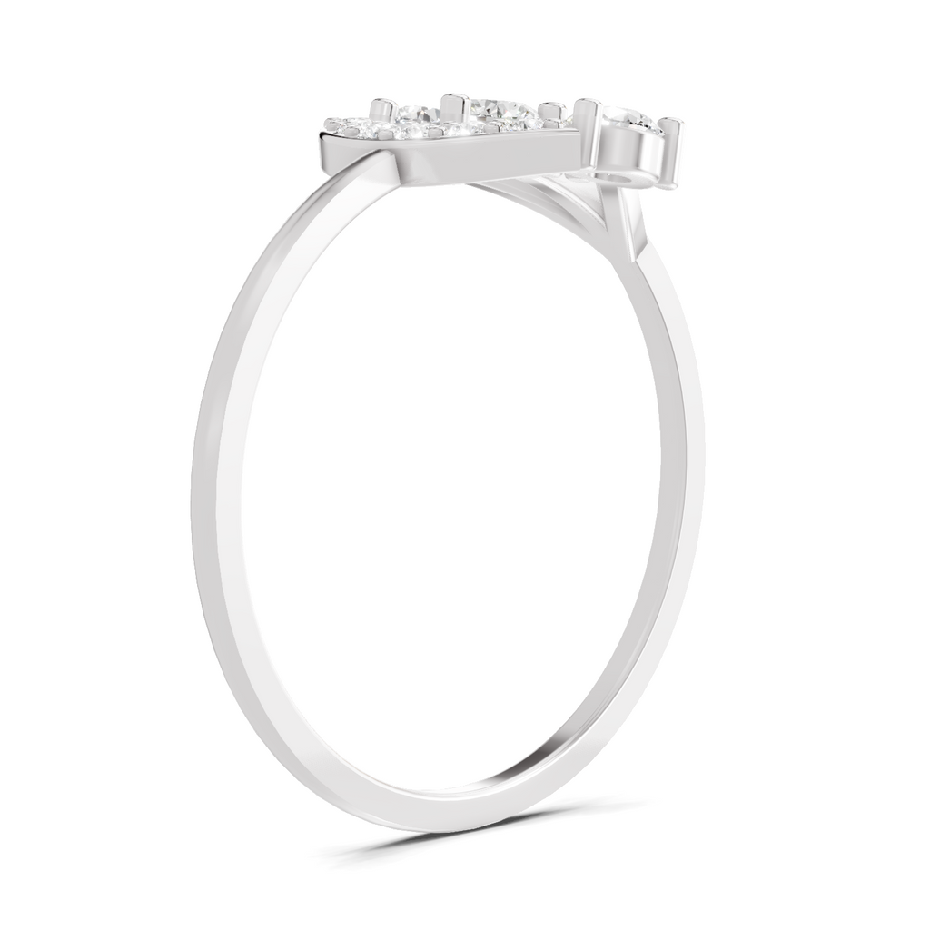 Sparkles Lab Grown Diamond 0.3 Carat Arc Three Stone Diamond Ring| 14K White Gold
